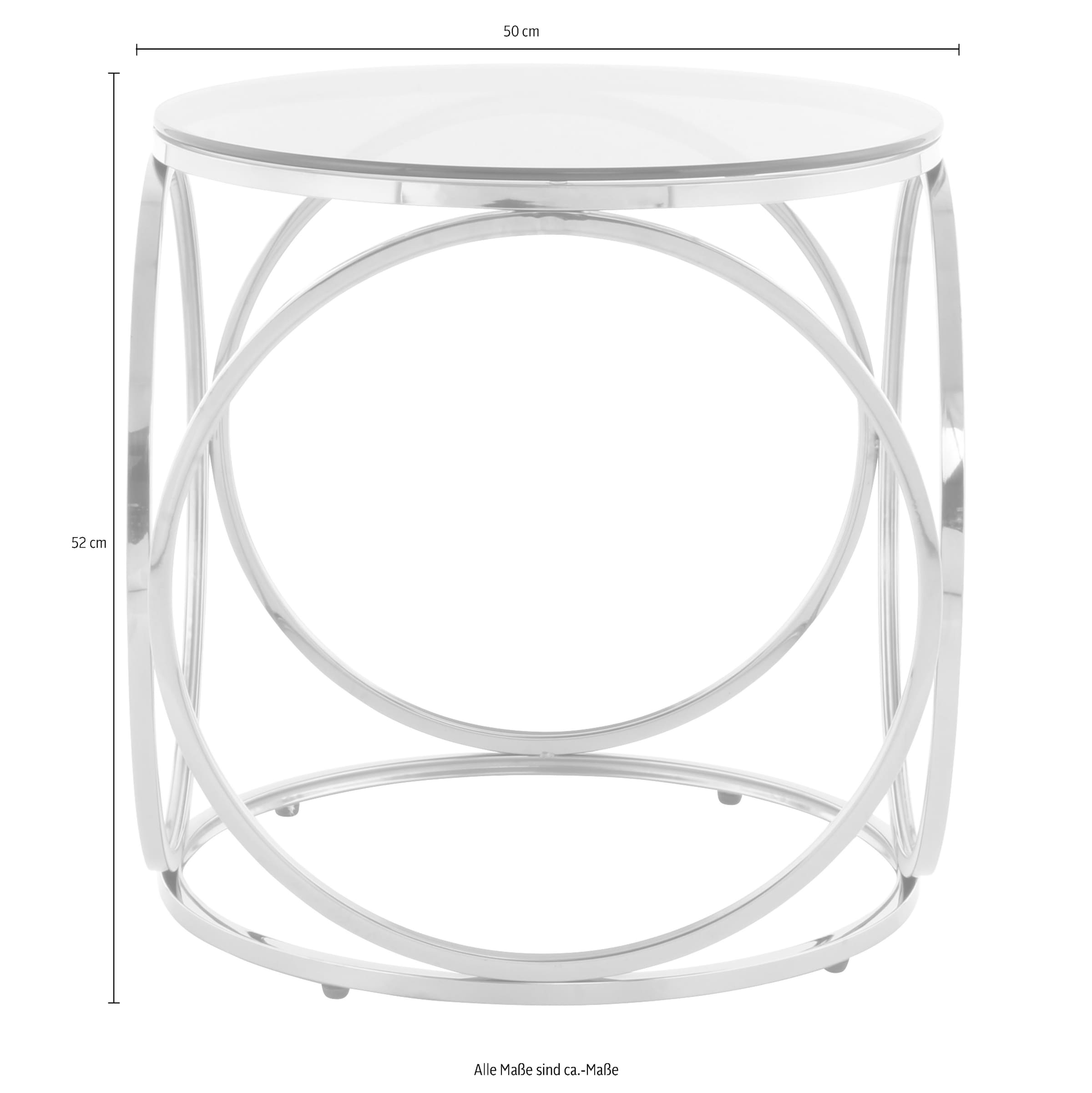 Kayoom Beistelltisch »Whitney 225,Beistelltisch mit offenem Design, Gestell aus Metall«, (1 St.), Glamouröses Design, hochwertige Verarbeitung, pflegeleicht