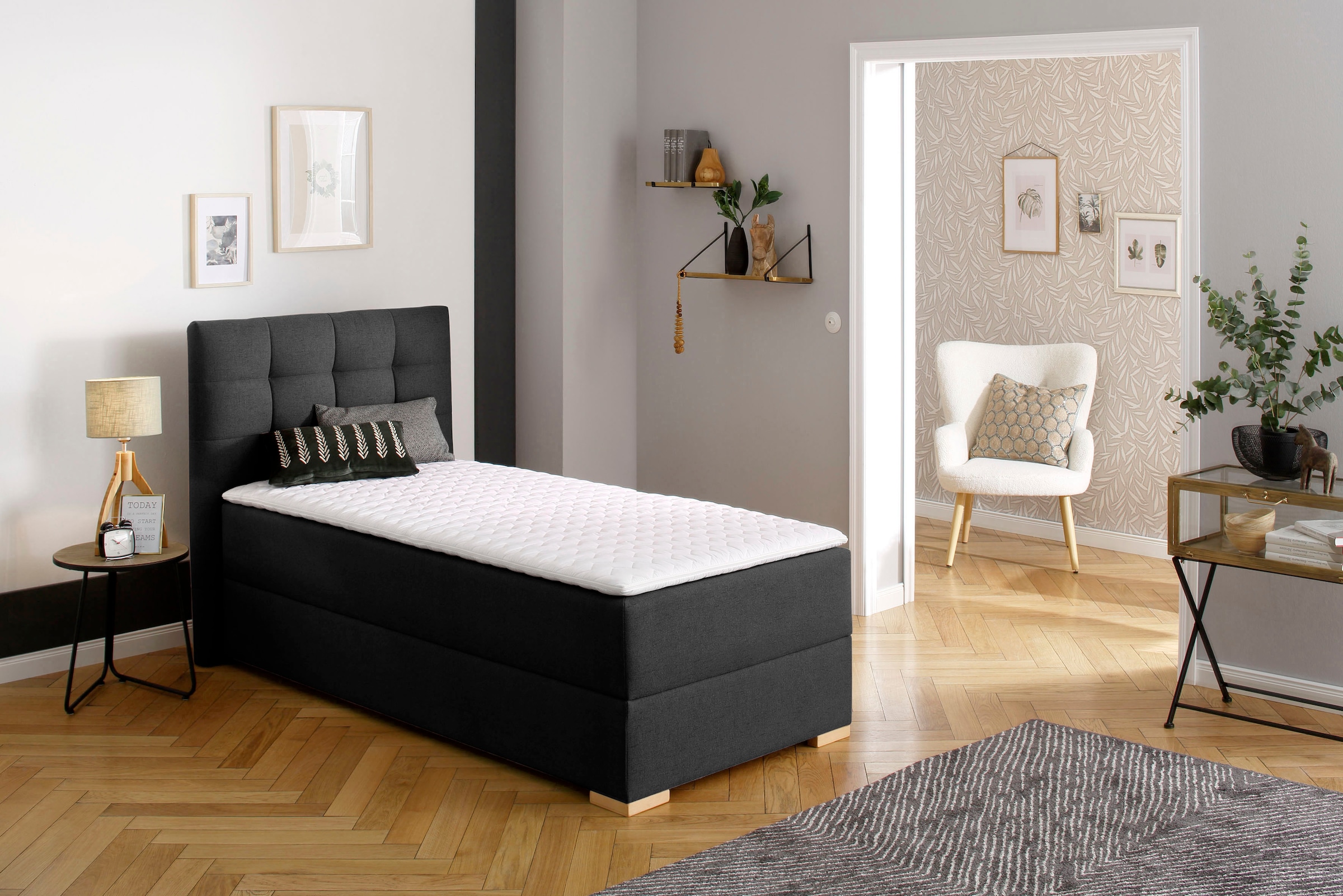 Home affaire Boxbett »Olivet«, in 4 Farben, 4 Breiten, 2 Matratzenarten, auch in Überlänge 220 cm