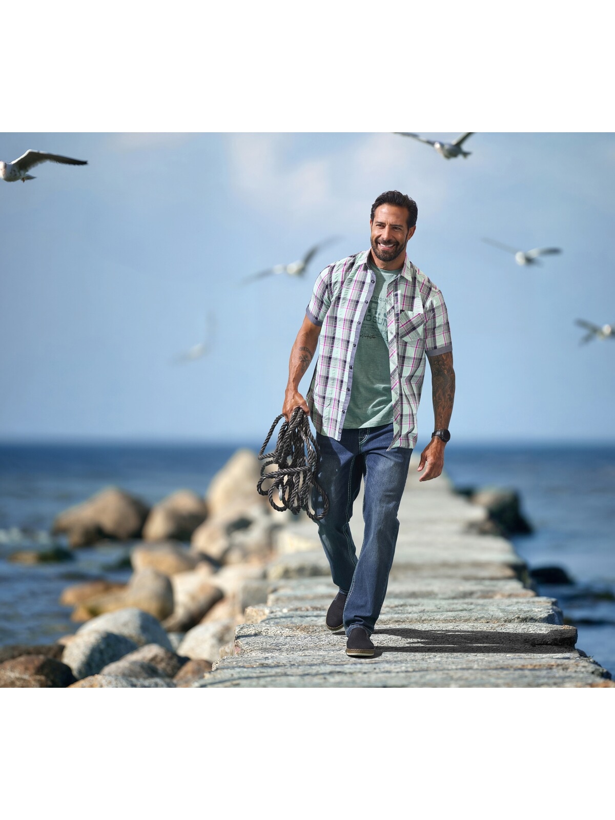 Jan Vanderstorm Kurzarmhemd »Kurzarmhemd ESKIEL«