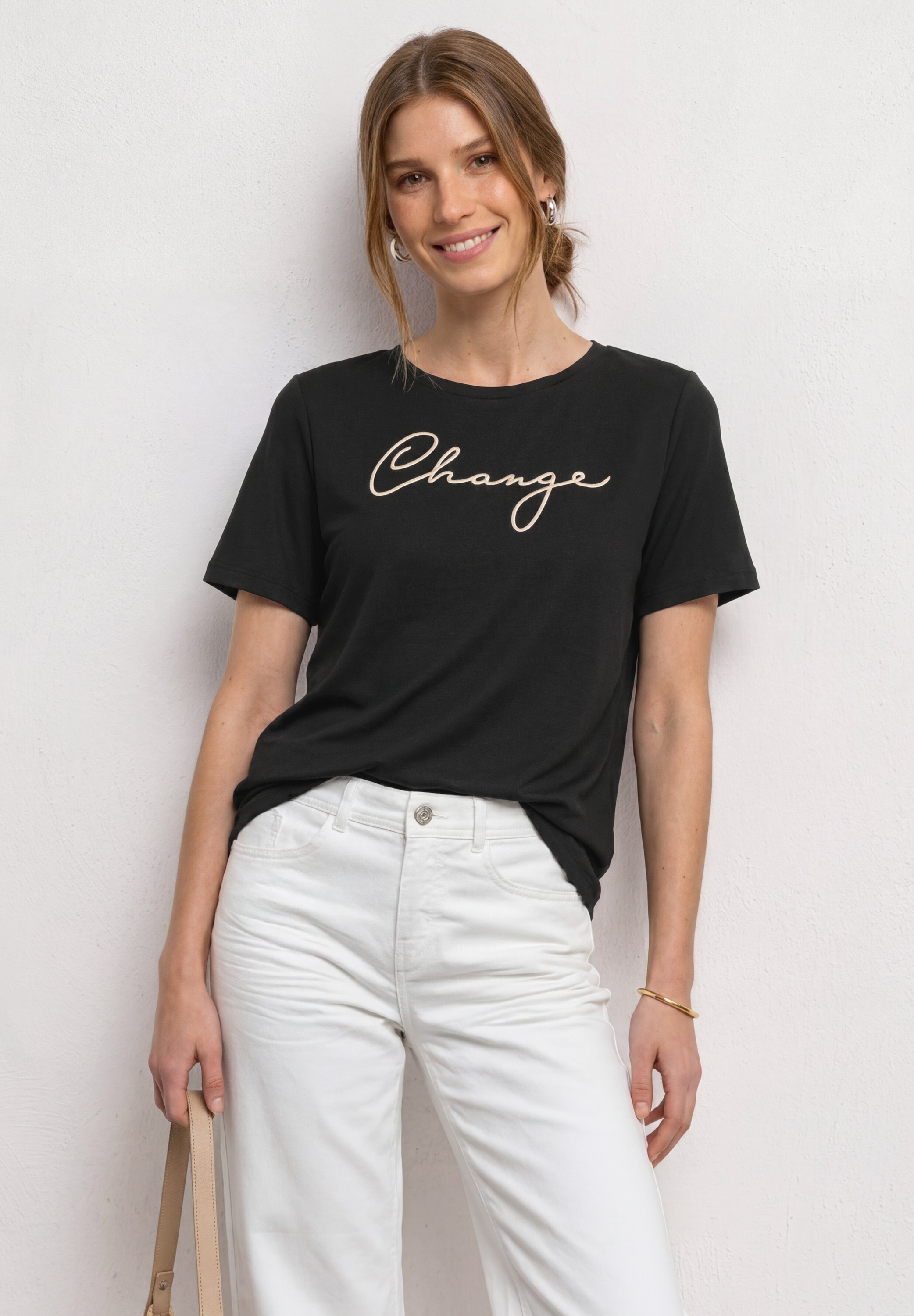 STREET ONE Kurzarmshirt Sommershirt mit Working
