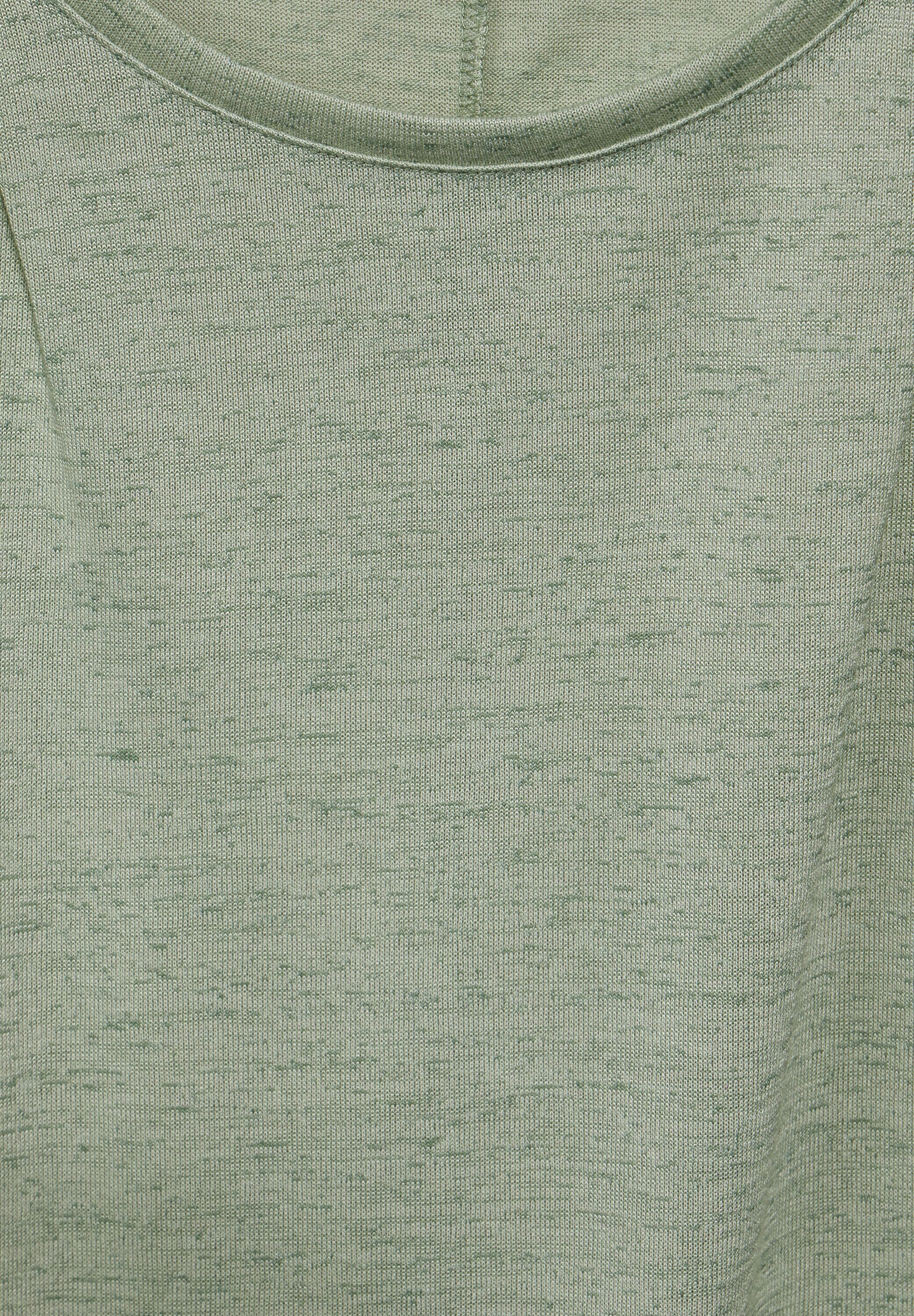 STREET ONE Shirttop, mit Leinen Melange Optik
