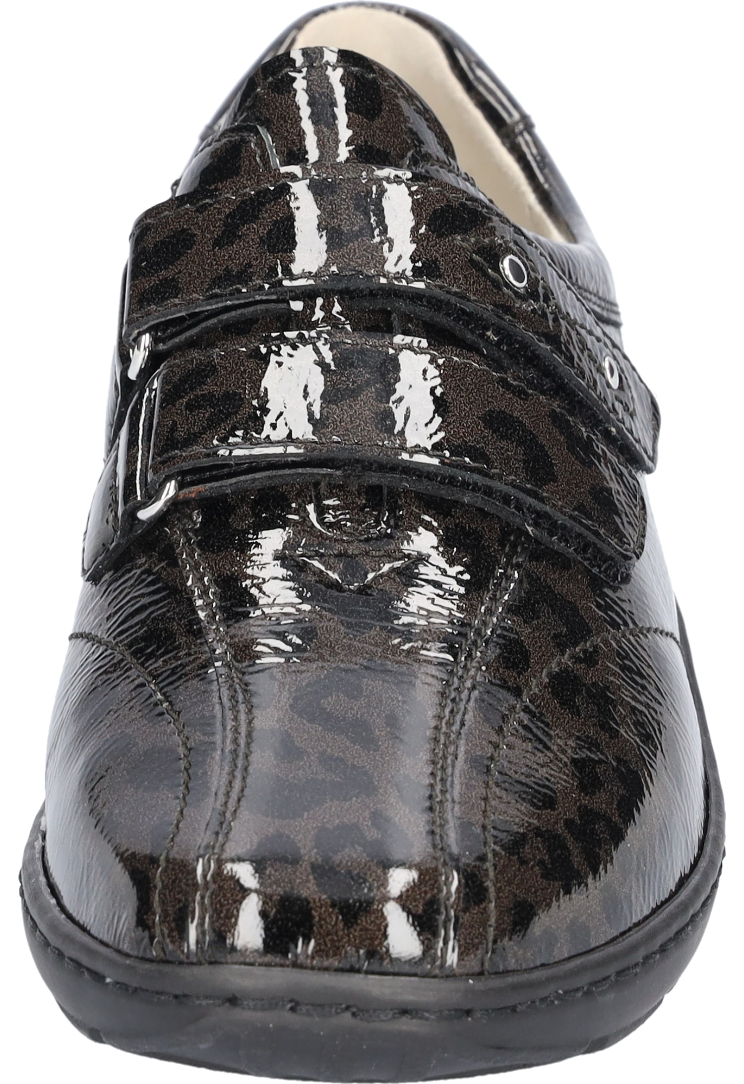 Waldläufer Klettschuh »Henni«  Lackschuh, Komfortschuh, Leo-Optik, Bequemweite H (=sehr weit)