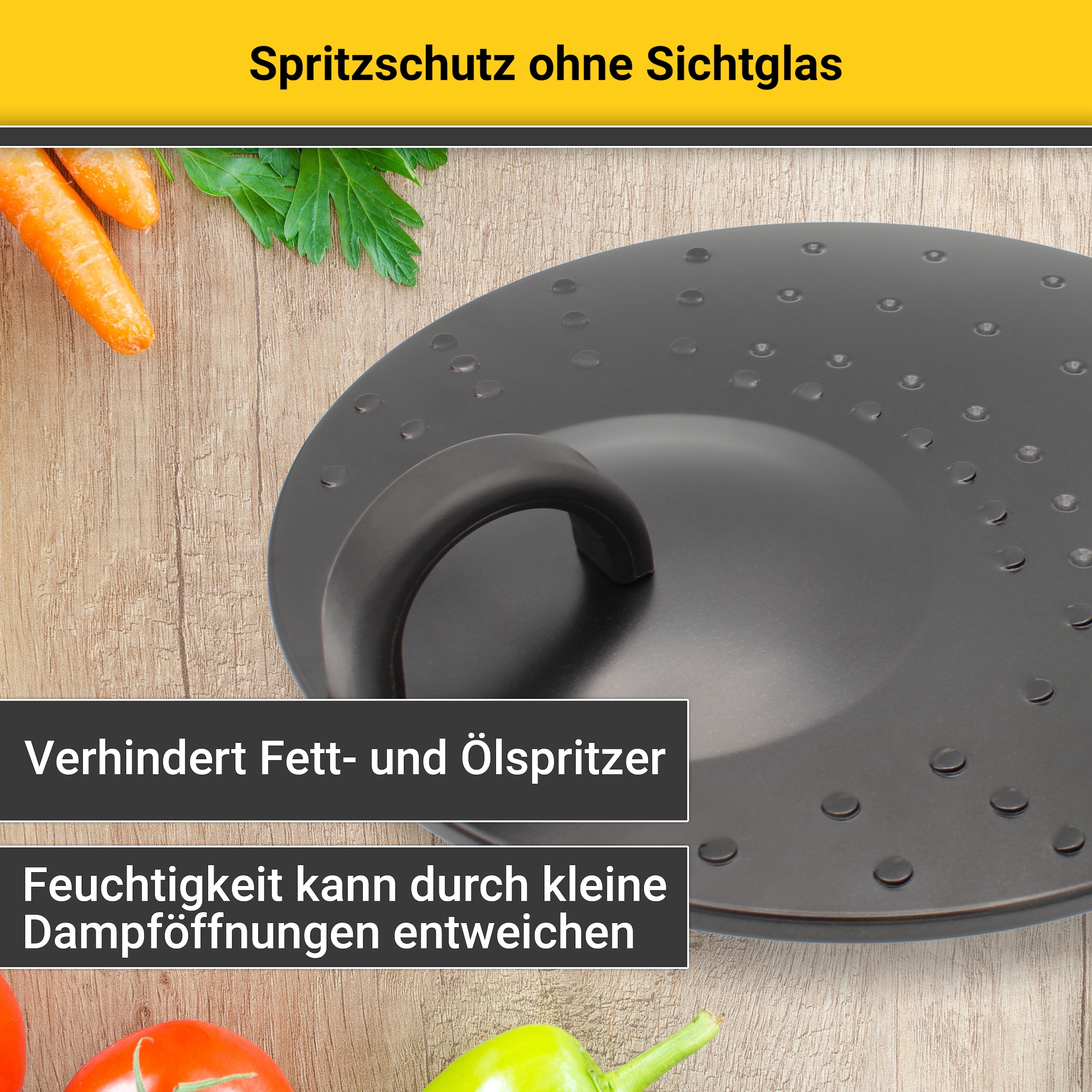 Krüger Spritzschutzdeckel Ø 31 cm, universell einsetzbar