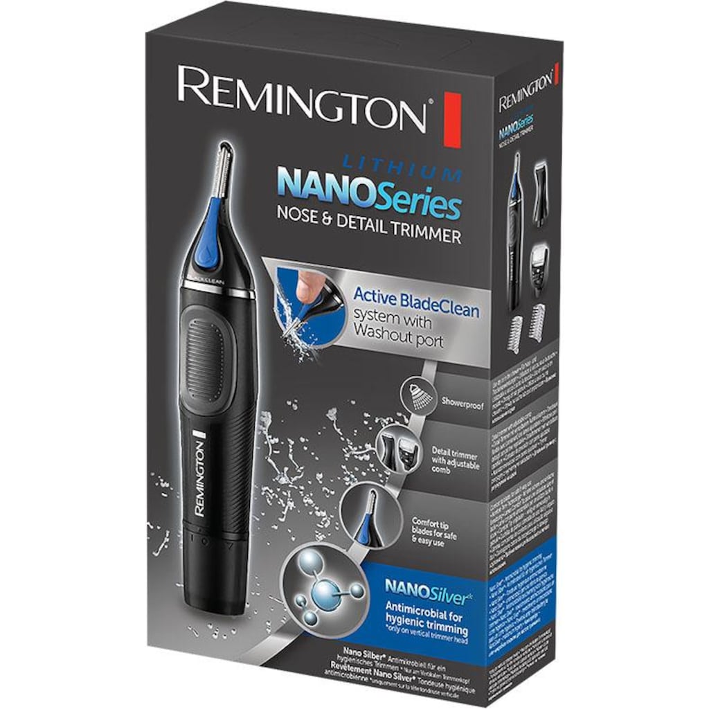 Remington Nasen- und Ohrhaartrimmer »NE3870«, 2 Aufsätze, mit Active BladeClean-System, auch für Augenbrauen