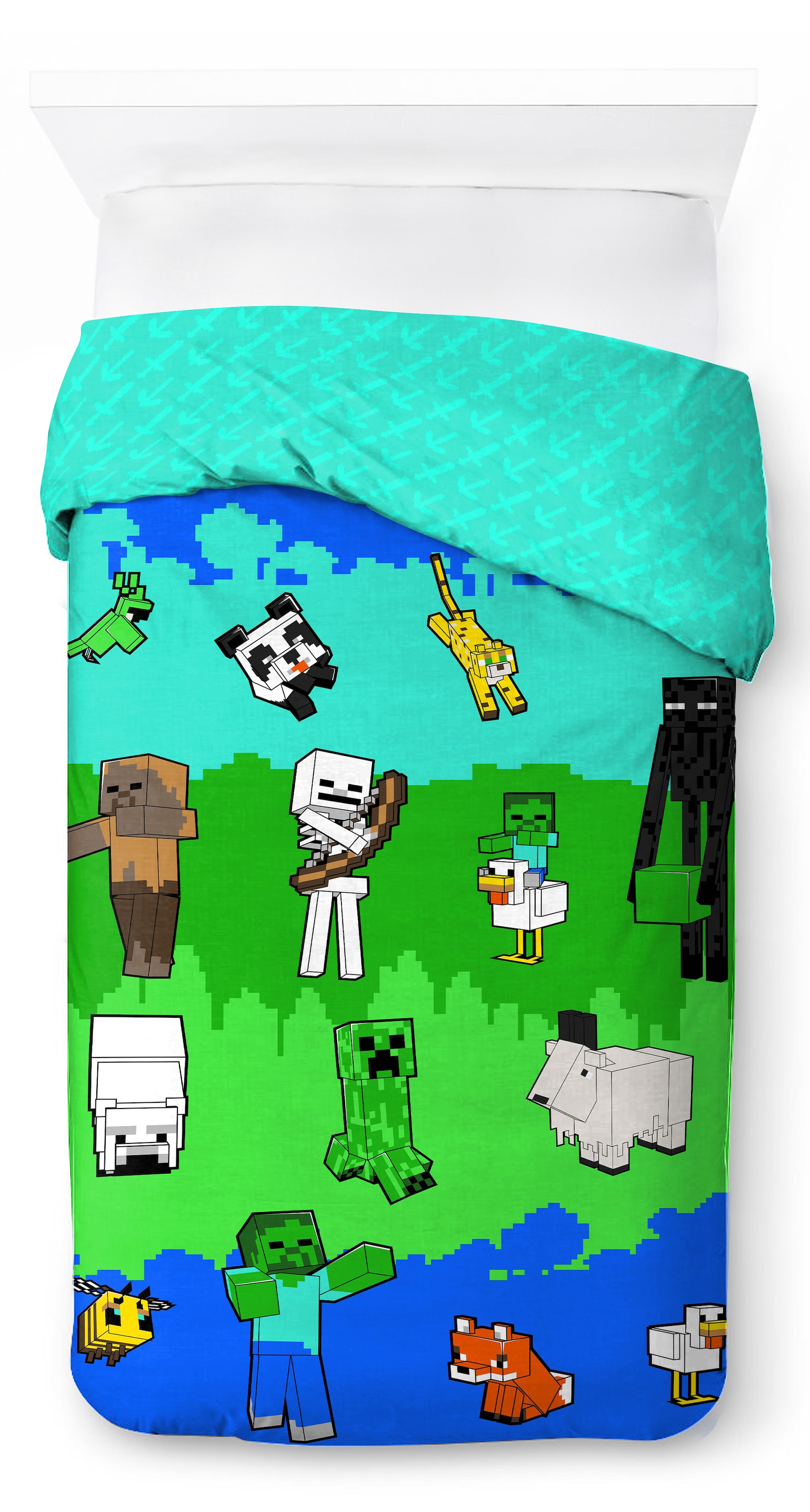 Minecraft Kinderbettwäsche »Minecraft Creative« 2 100% Baumwolle