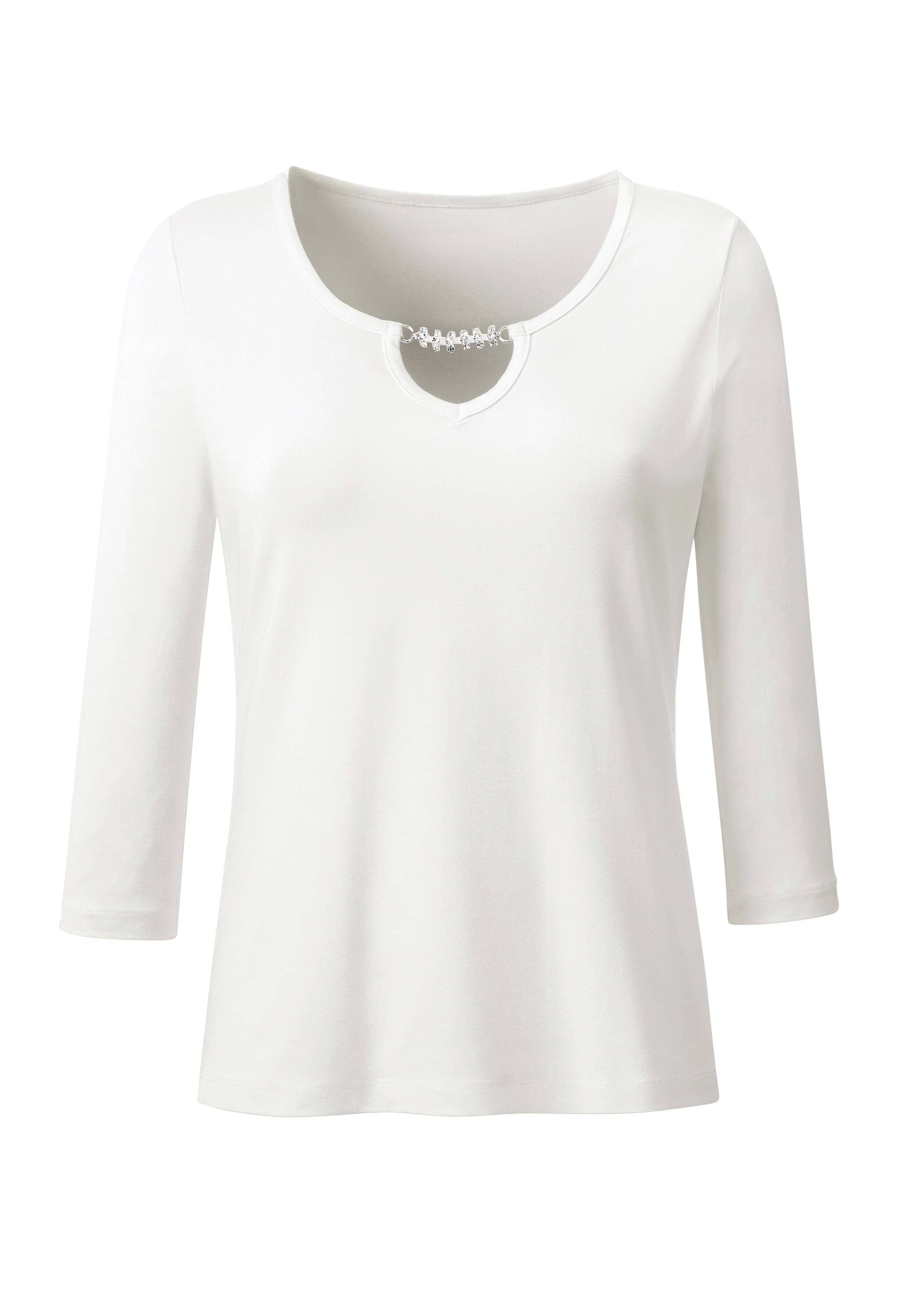 creation L T-Shirt »Shirt 3/4-Arm-Shirt mit Zierkette«