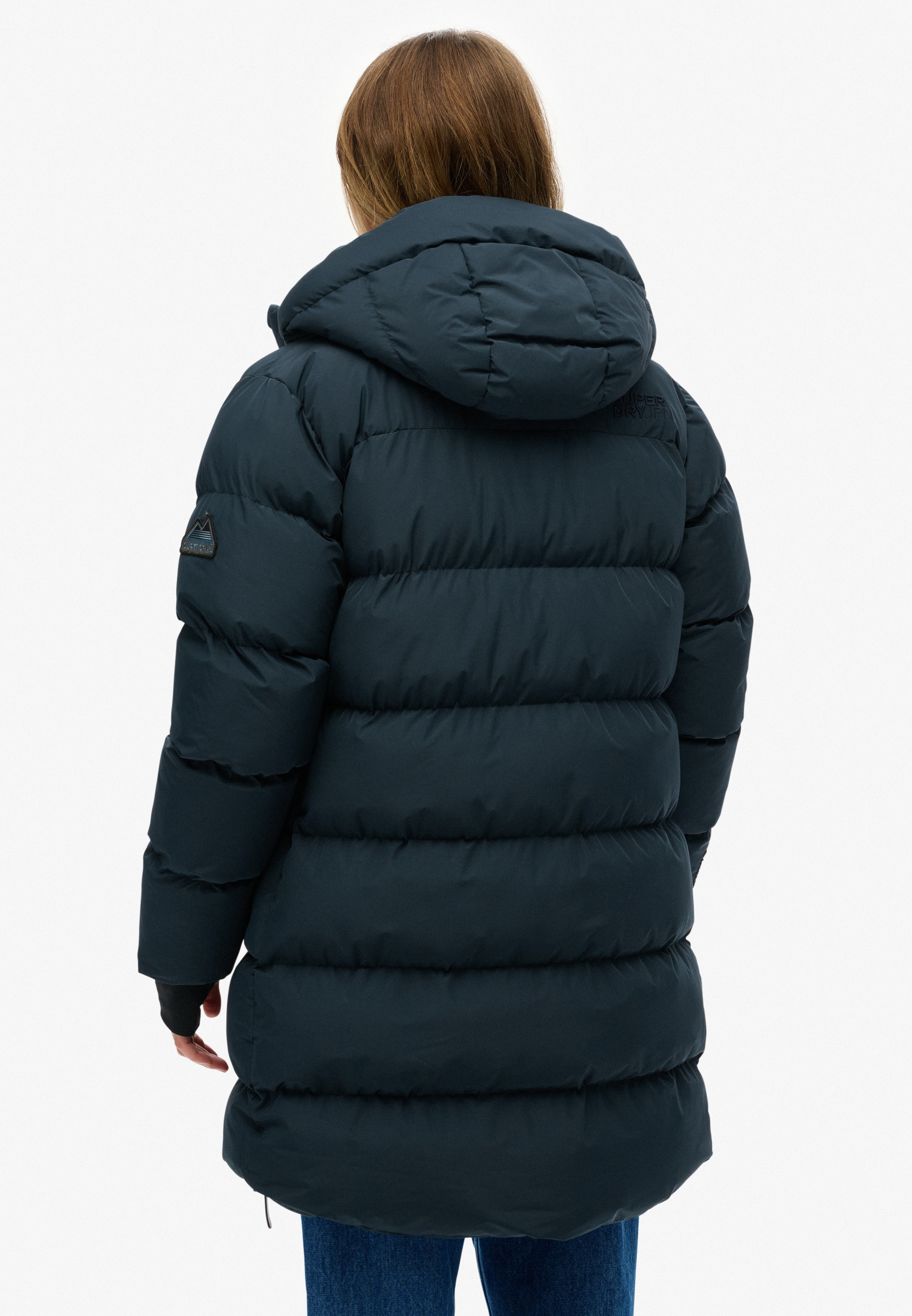 Superdry Steppjacke »HOODED SPORTS PUFFER MID JKT«, mit Kapuze