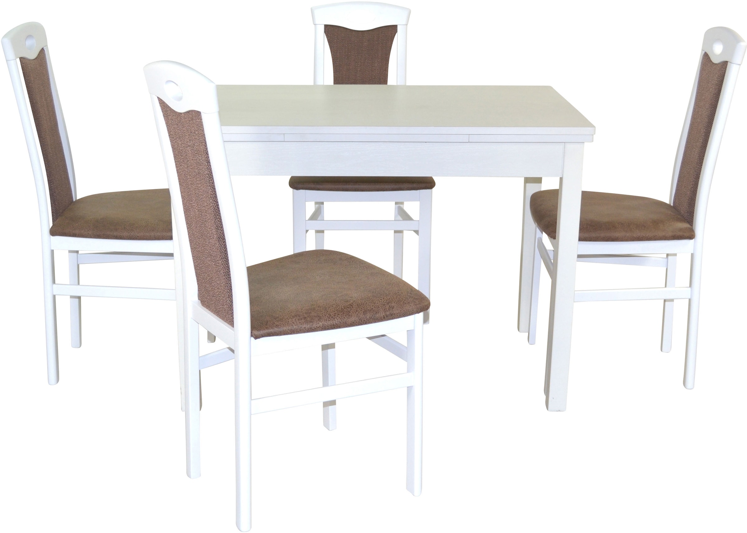 HOFMANN LIVING AND MORE Essgruppe »5tlg. Tischgruppe« Spar-Set, 5tlg. Tischgruppe, 5 Stk. tlg. Stühle montiert