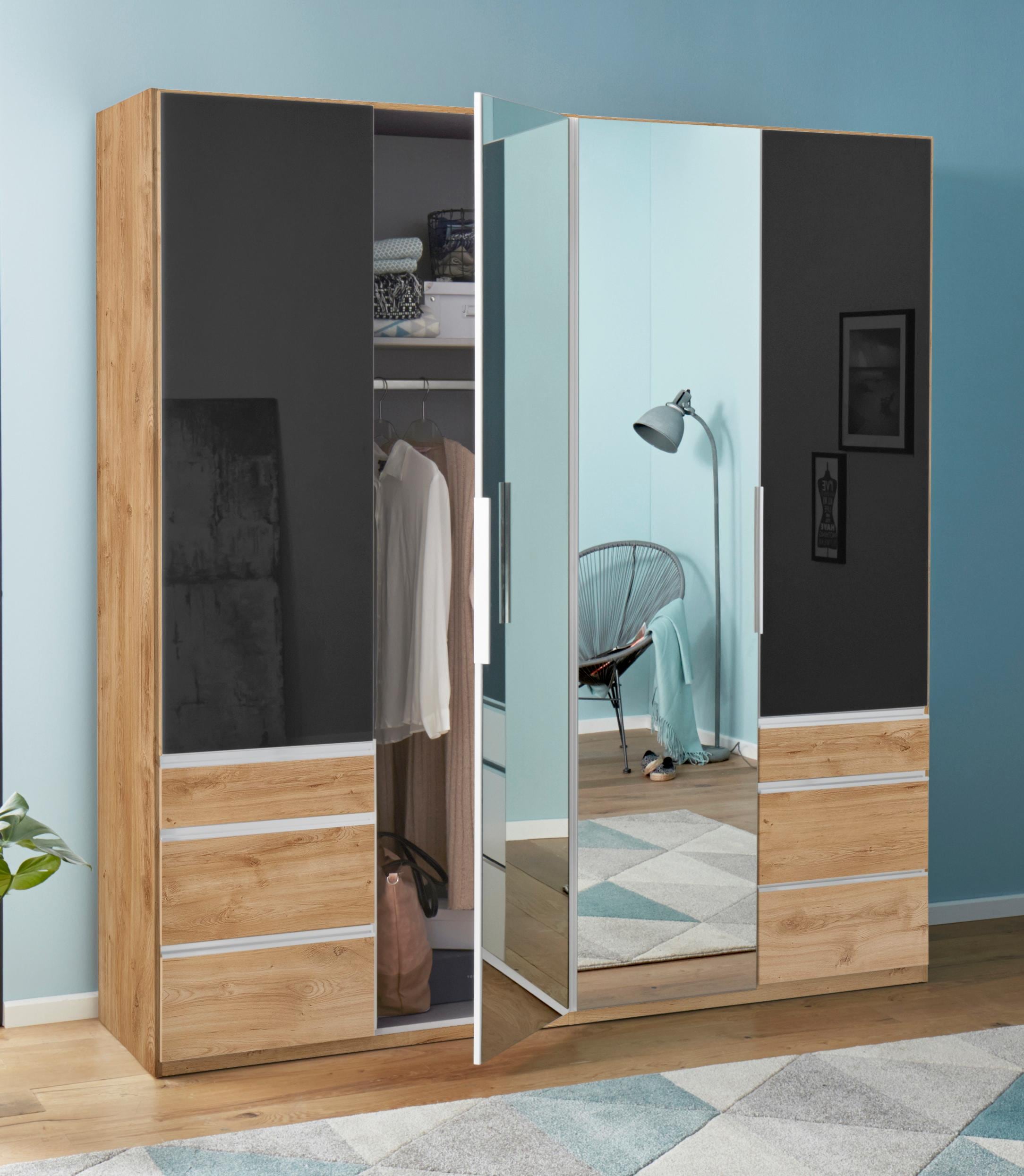 Wimex Kleiderschrank »Level by fresh to go«, mit Glas-und Spiegeltüren