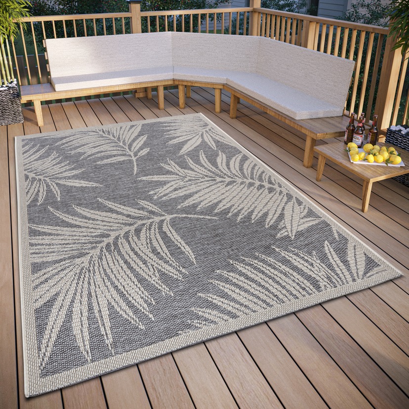 rechteckig, »Grillo«, Grund Bordüre In- online bestellen geeignet, Design, Outdoor und mit Teppich verspieltes Teppich bei OTTO