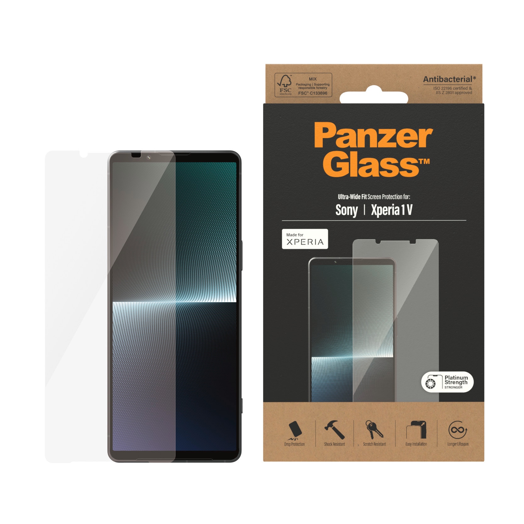 Displayschutzglas »Ultra-Wide Fit Screen Protector«, für Sony Xperia 1 V,...