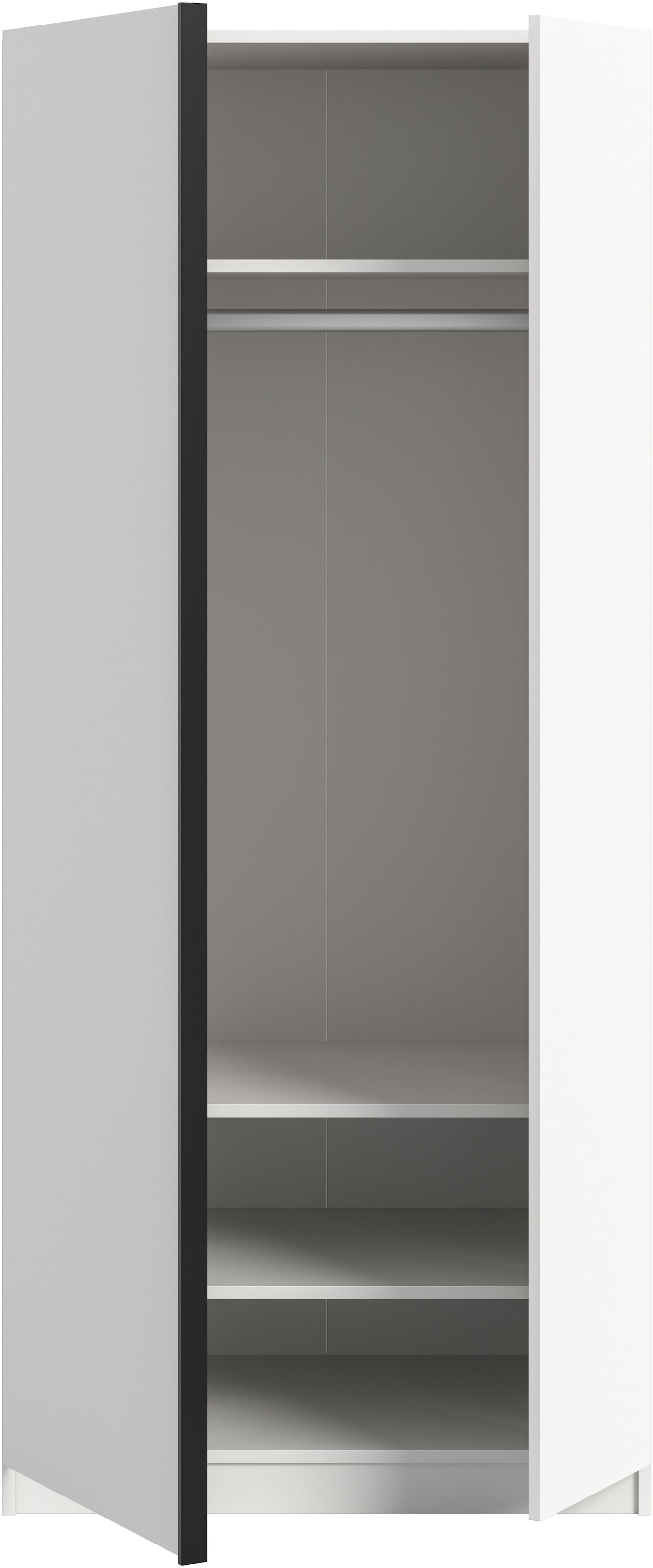Home affaire Kleiderschrank »BENDINGO, TOPSELLER!, Schlafzimmerschrank, Schrank, Garderobenschrank«, (OTTO BESTSELLER, Garderobe & Schlafzimmer), Breite 80cm, weiß, 2-türig, inkl. 1 Kleiderstange und 3 Ablageboden