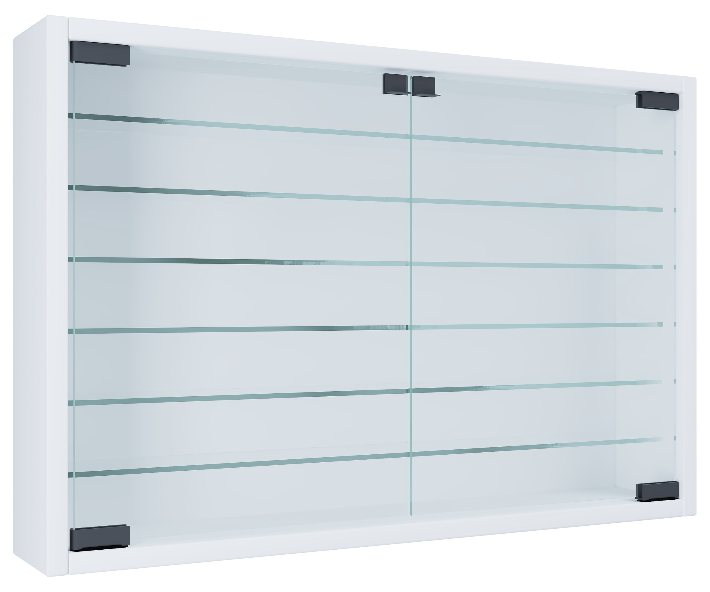 VCM Wandregal »VCM VCM | Glasvitrine hängend | Vitrine Glas mit ESG-Sicherheitsglas | Maße: H. 40 x B. 60 x T. 10 cm | Hängevitrine Glas | Modern und platzsparend | Glas Vitrinenschrank - Mandosa XL«