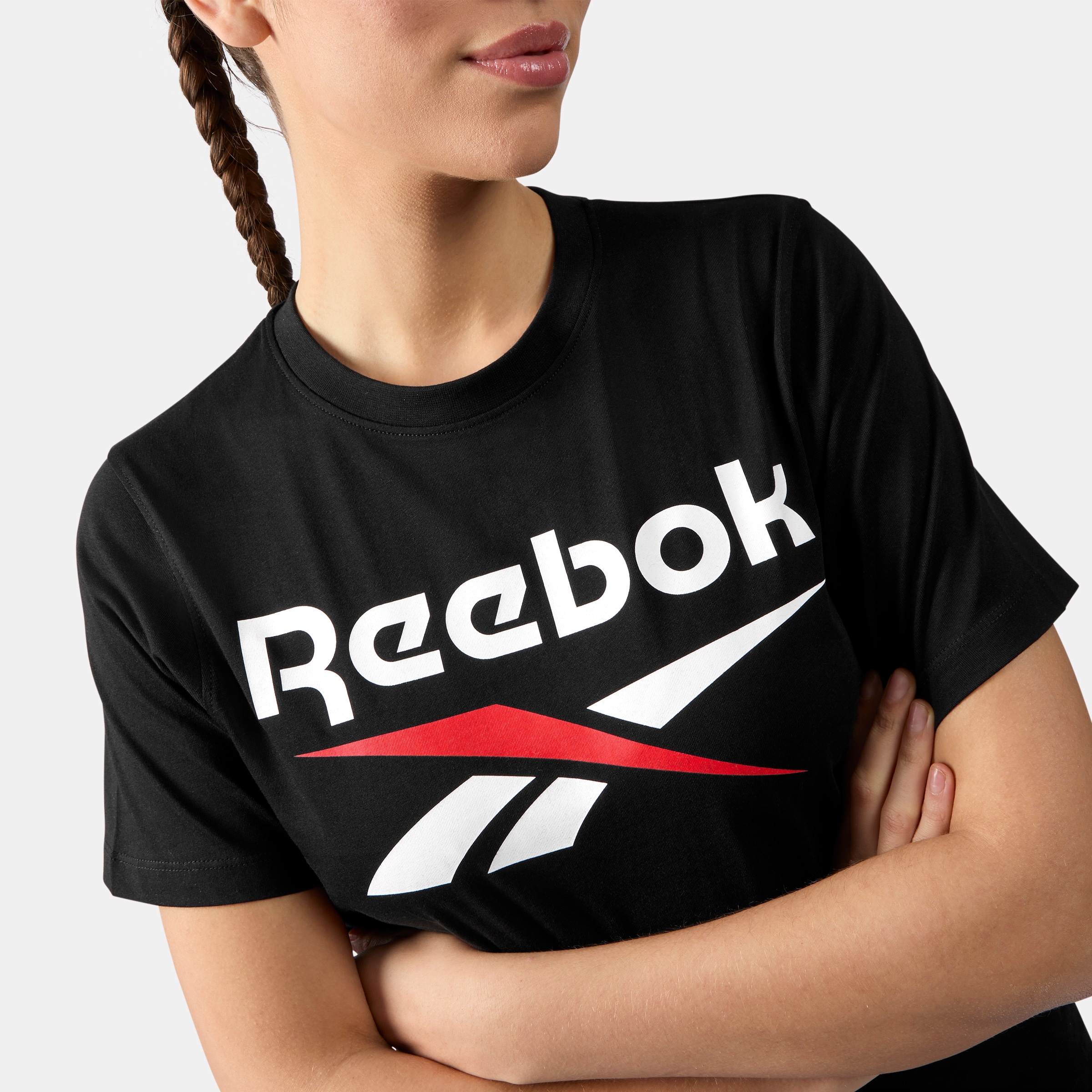 Reebok T-Shirt »WREN 2 COLOUR LOGO CREW SS TEE« für Erwachsene, sportlicher Stil