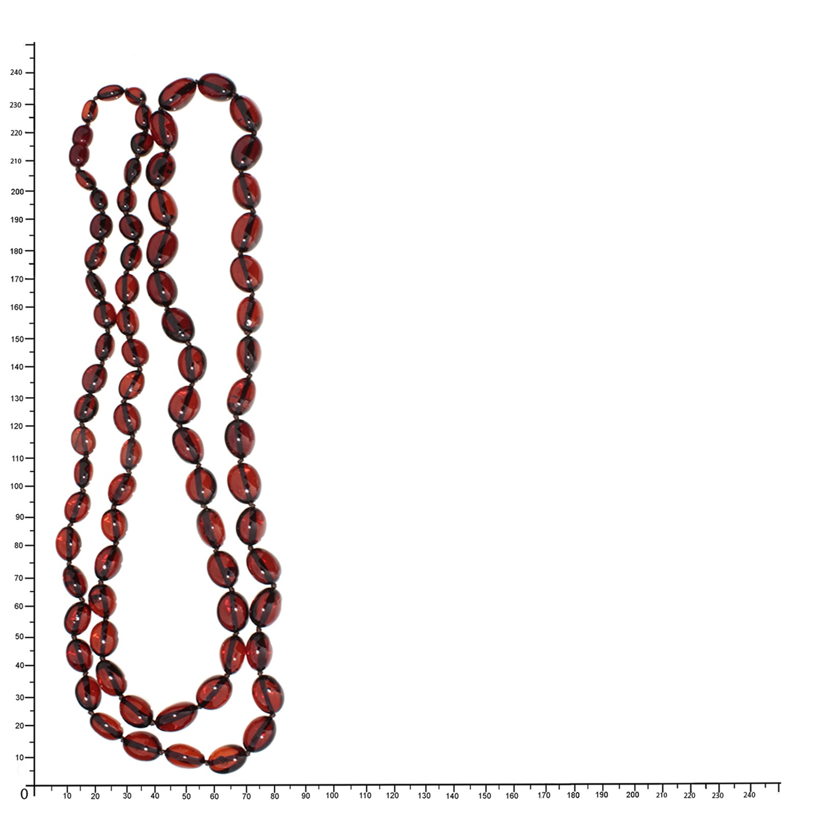 OSTSEE-SCHMUCK Kette ohne Anhänger »- Olive XXL-100 cm- - Bernstein -,«
