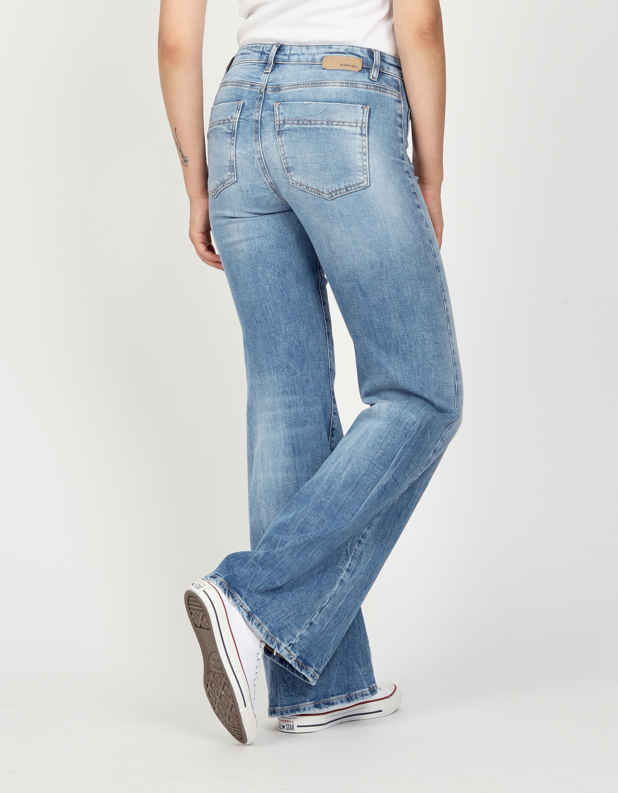 GANG Bootcut-Jeans »94 JESSI FLARED«, im angesagten Leo Muster
