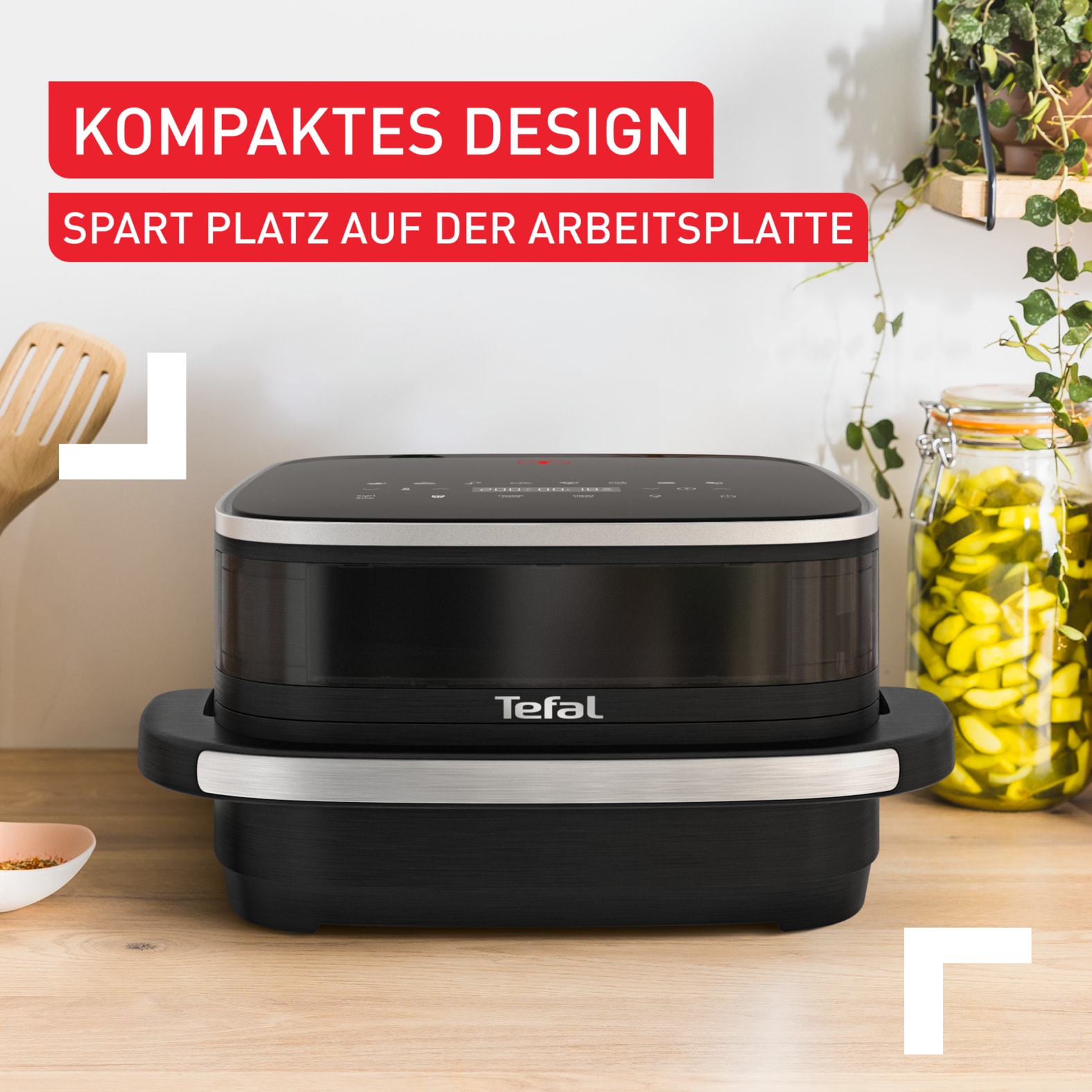 Tefal Heißluftfritteuse »FW4018 Easy Fry XL Surface mit Pizzabackfunktion«, 2200 W, Extra-Crisp-Technologie, spart Zeit und Energie, Sichtfenster, FW4018
