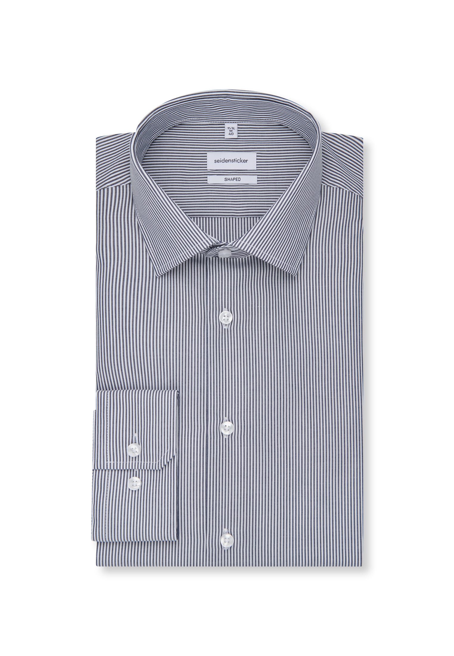 seidensticker Businesshemd »Schwarze Rose« Shaped 1/1 Kentkragen Gestreift