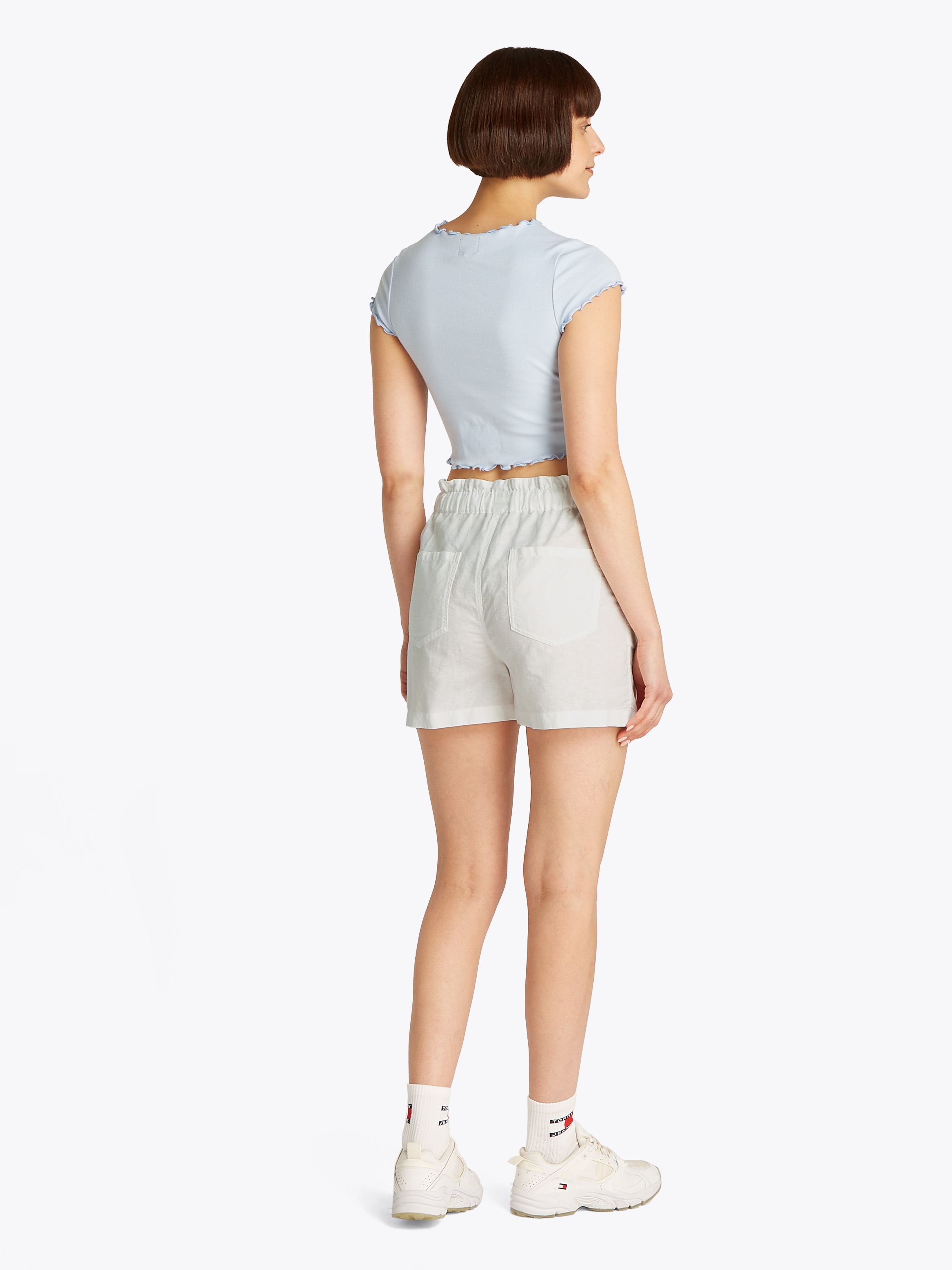 Tommy Jeans Shorts »TJW COTTON LINEN SHORT«, mit Rüsche