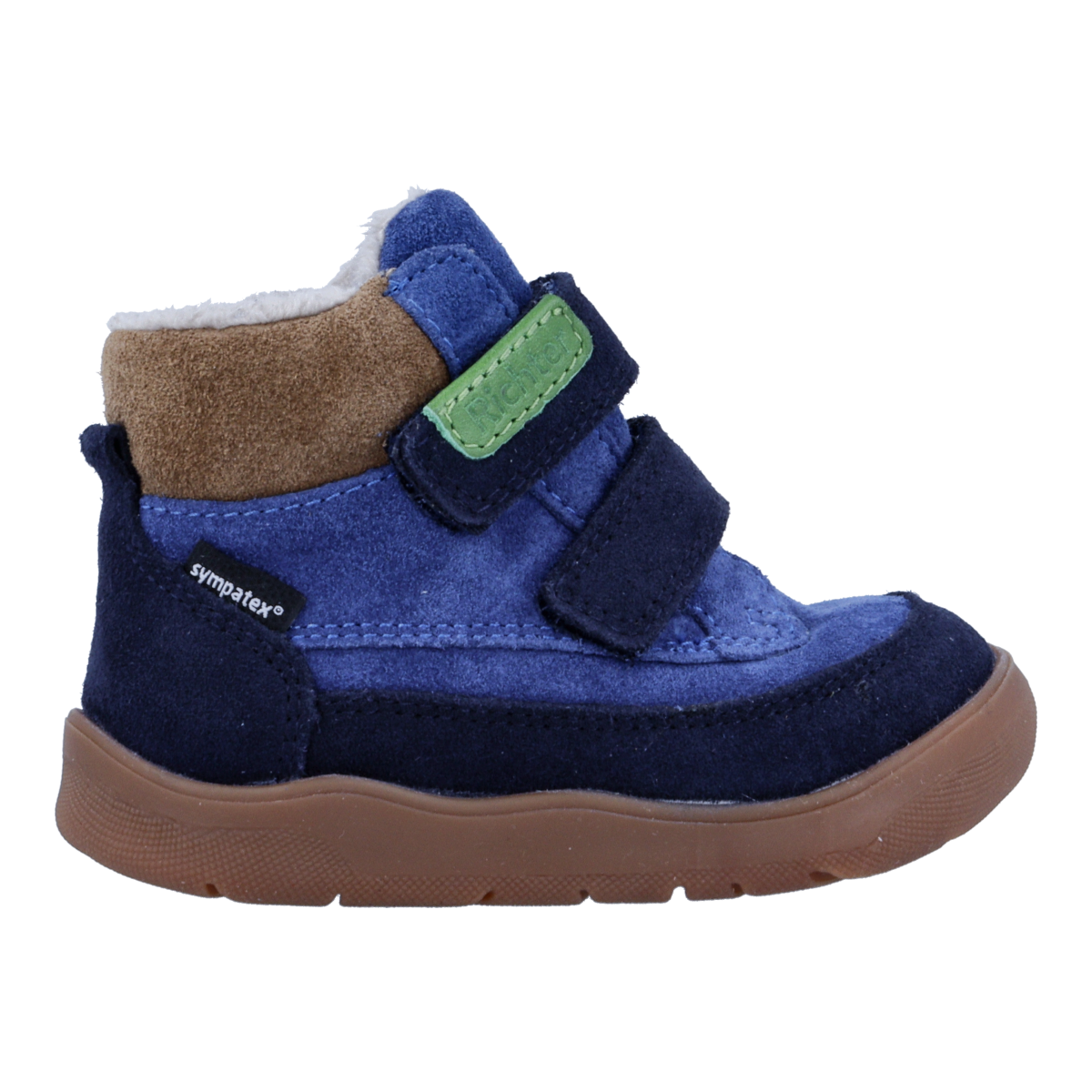 Richter Barfußschuh »Samy Winter«  Klettschuh mit Kontrastbesätzen, Größenschablone zum Download