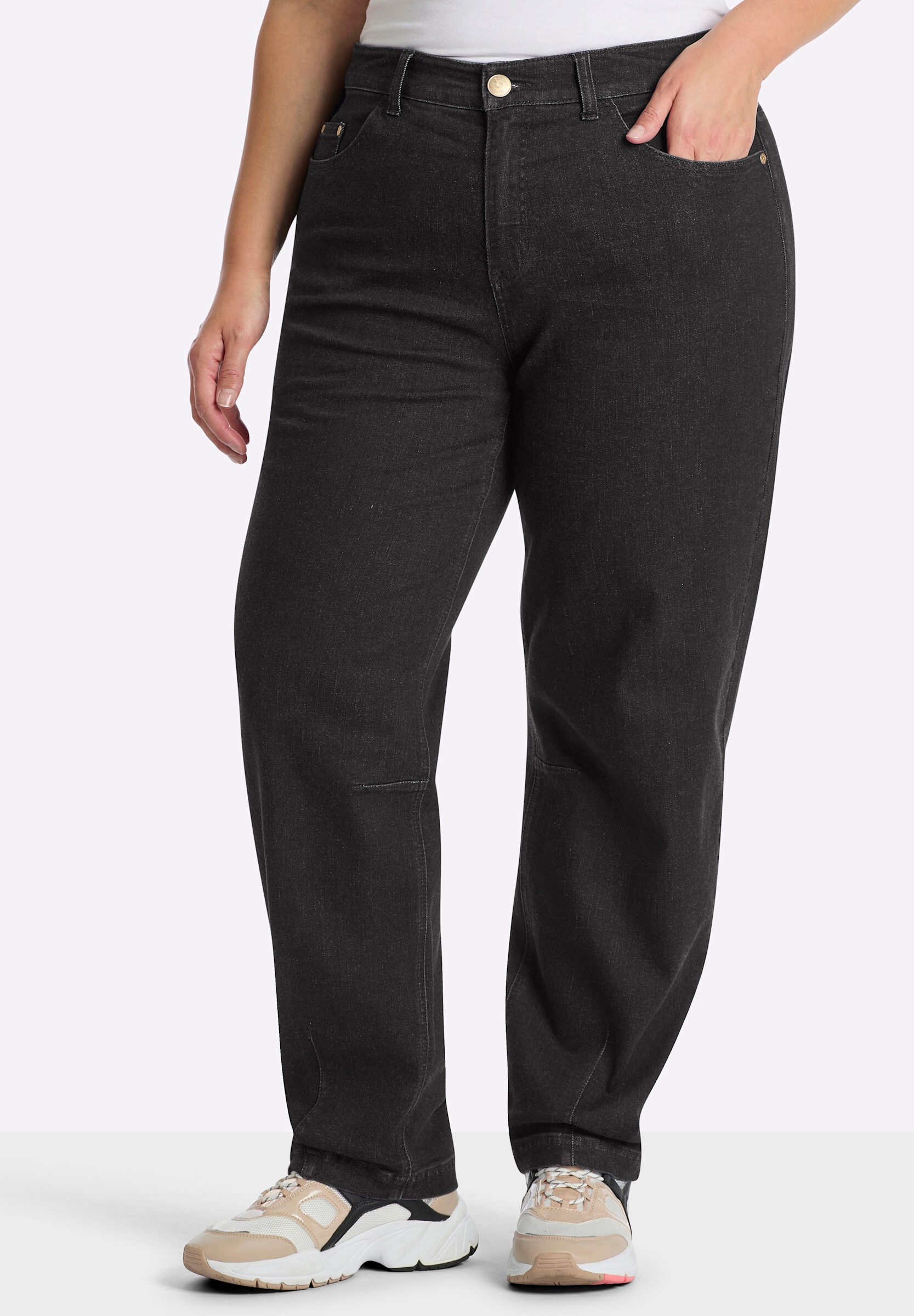 Sheego 5-Pocket-Jeans »Jeans Jeans mit Barrel-Leg«