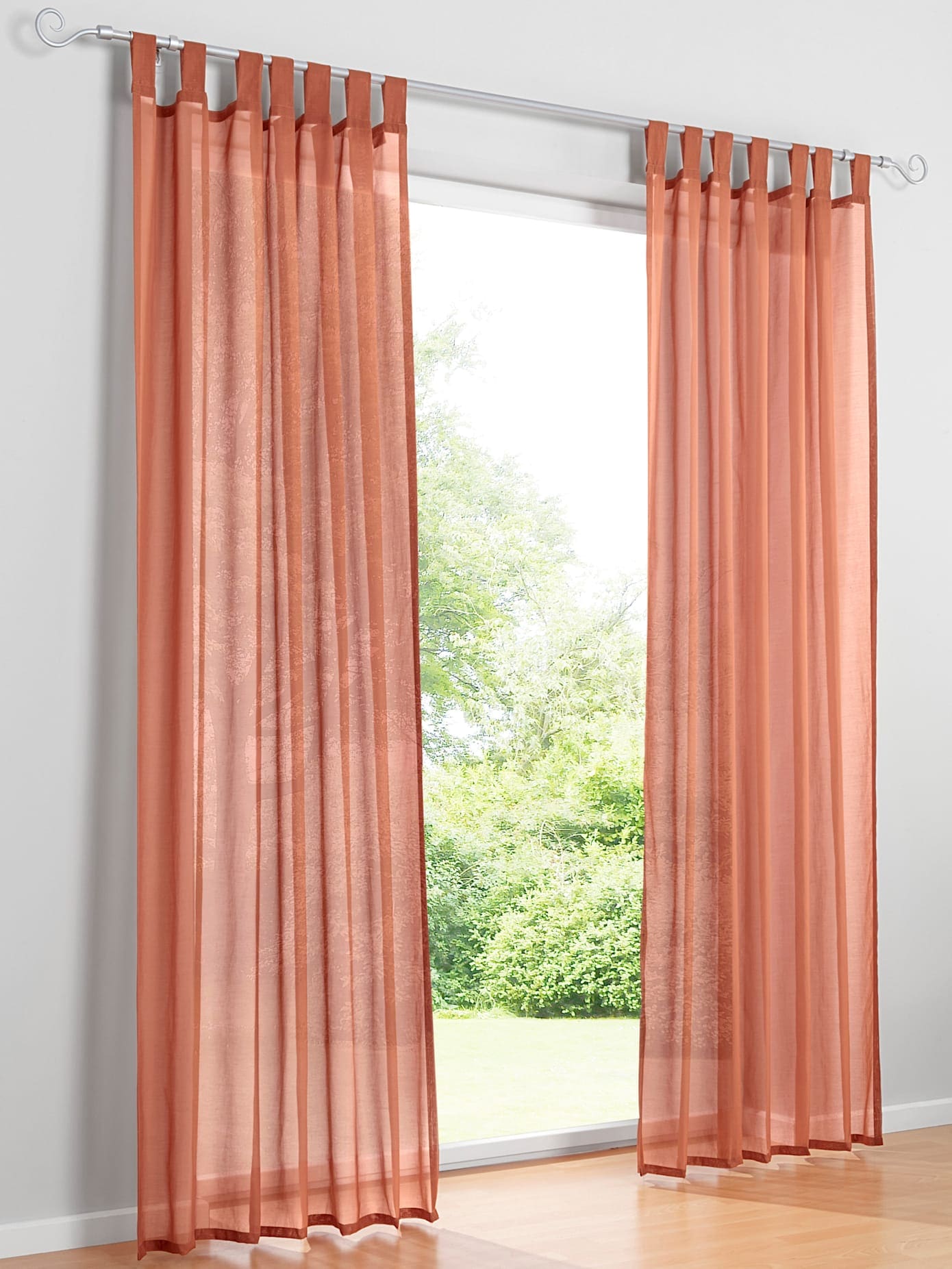 Heine Home Gardine Schlaufen 1 Stk. tlg. in orange