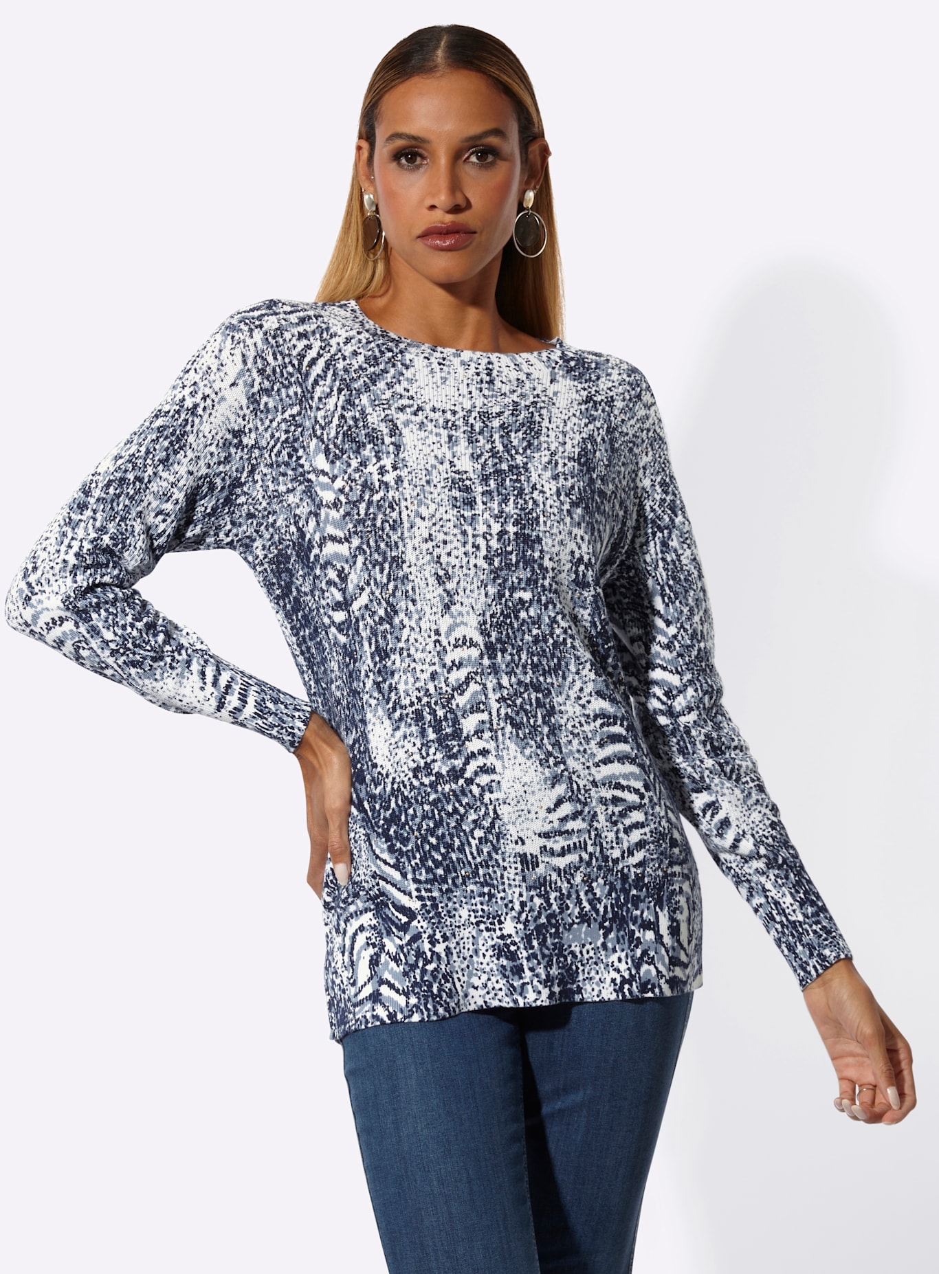creation L Strickpullover »Druck-Pullover«