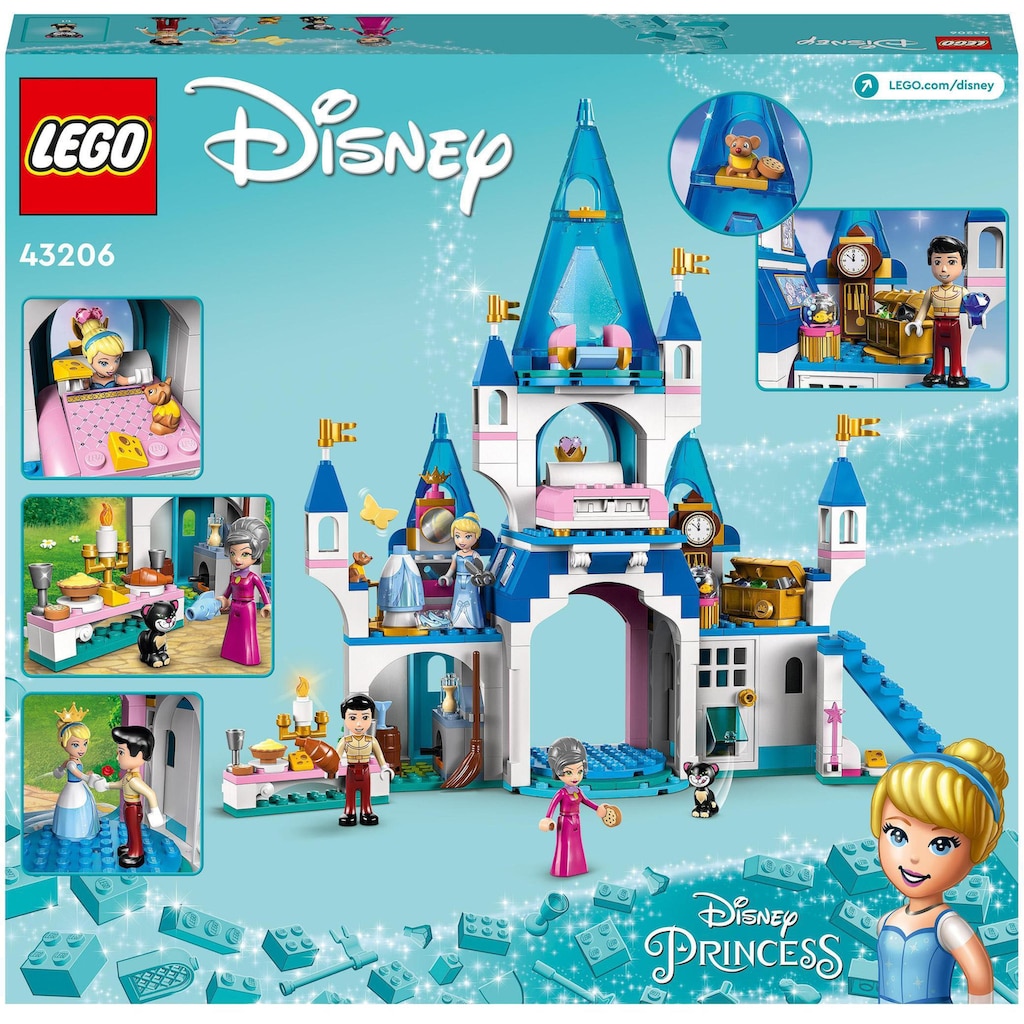 LEGO® Konstruktionsspielsteine »Cinderellas Schloss (43206), LEGO® Disney Princess«, (365 St.)