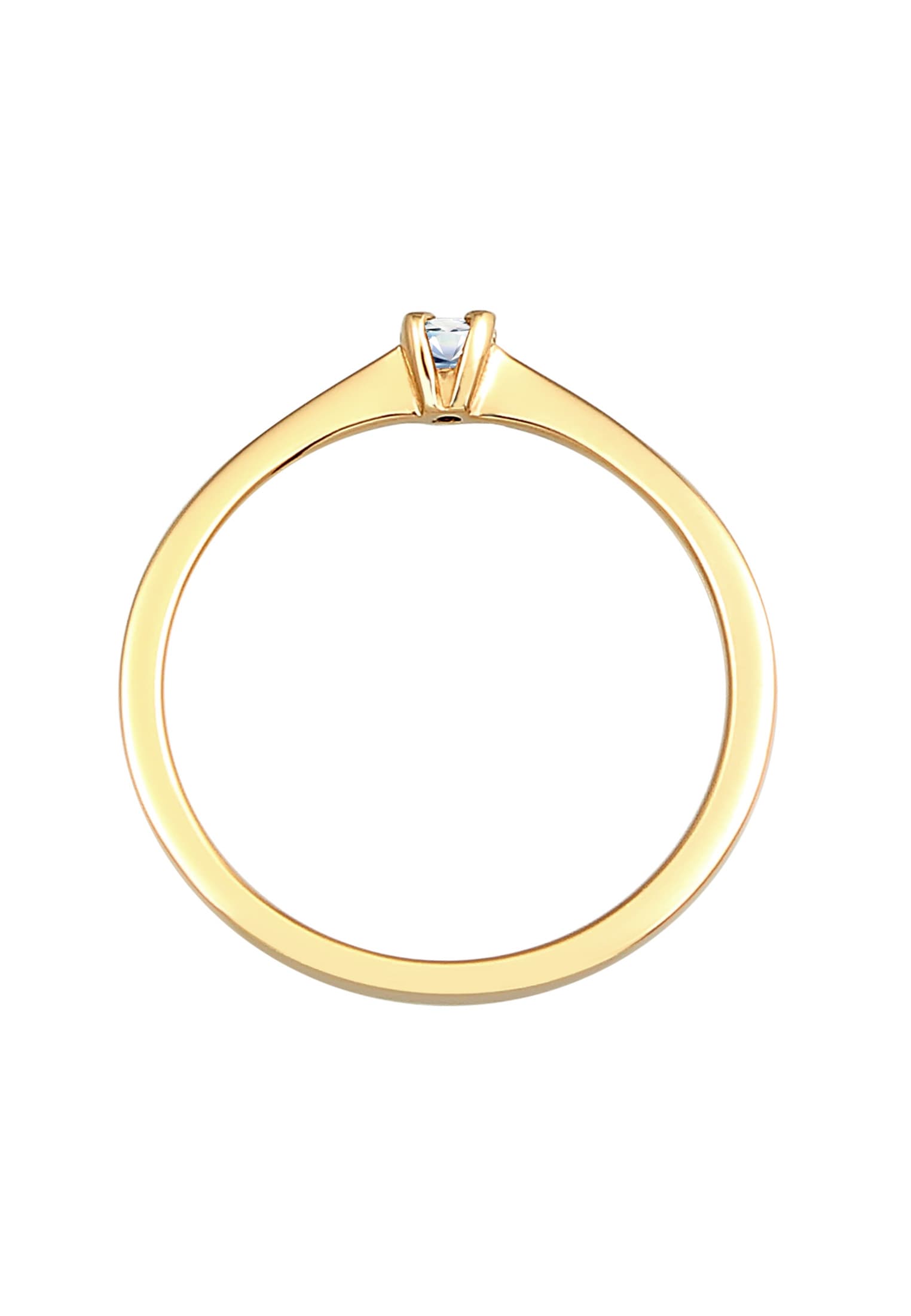 Elli DIAMONDS Verlobungsring »Ring Diamant Weiß Brillantschliff (0.11 ct) 585 Gelbgold«