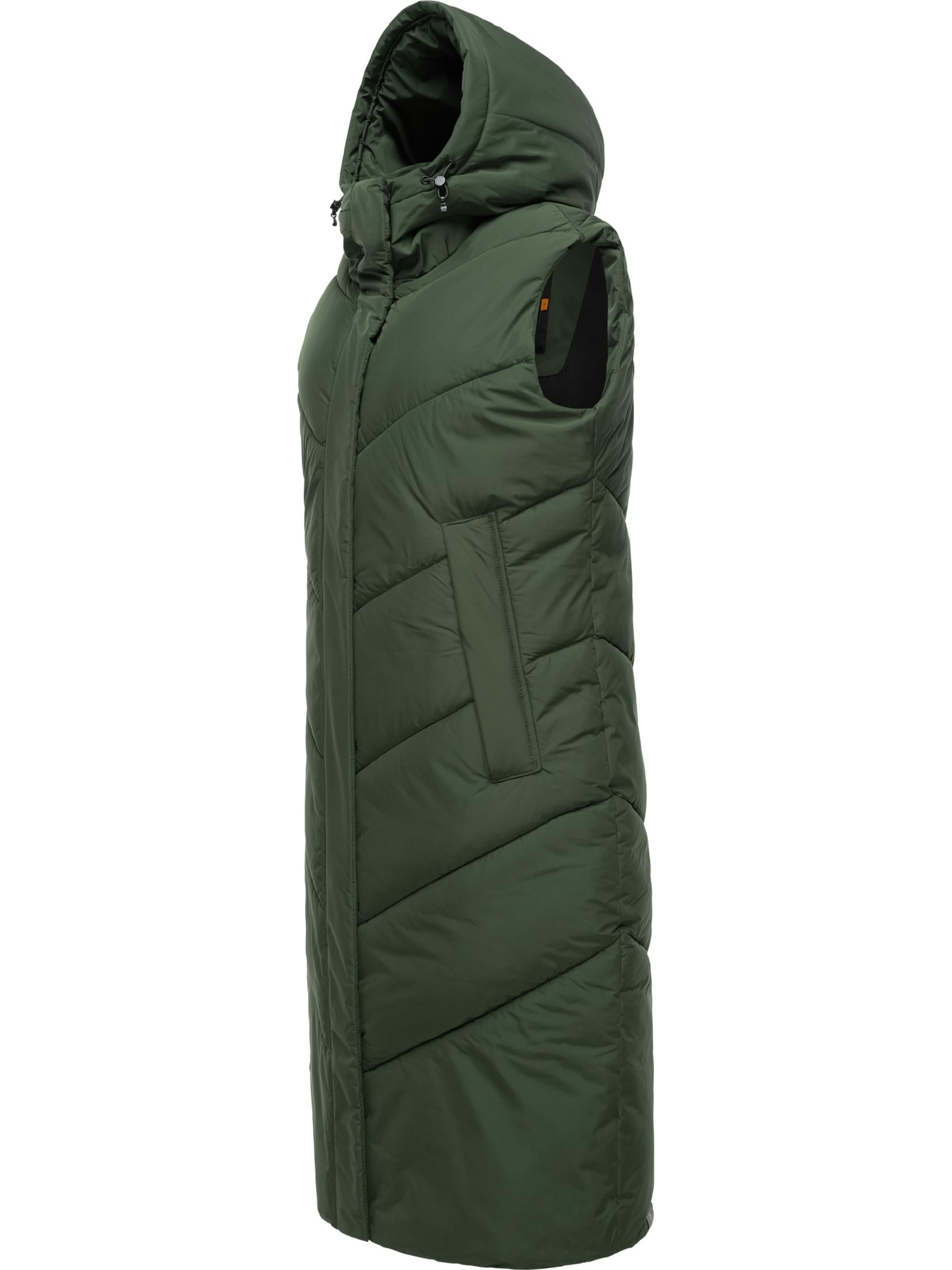 Ragwear Steppweste »Steppweste Suminka Vest«, (1 tlg.), Wasserdichte, lange Damen Winterweste