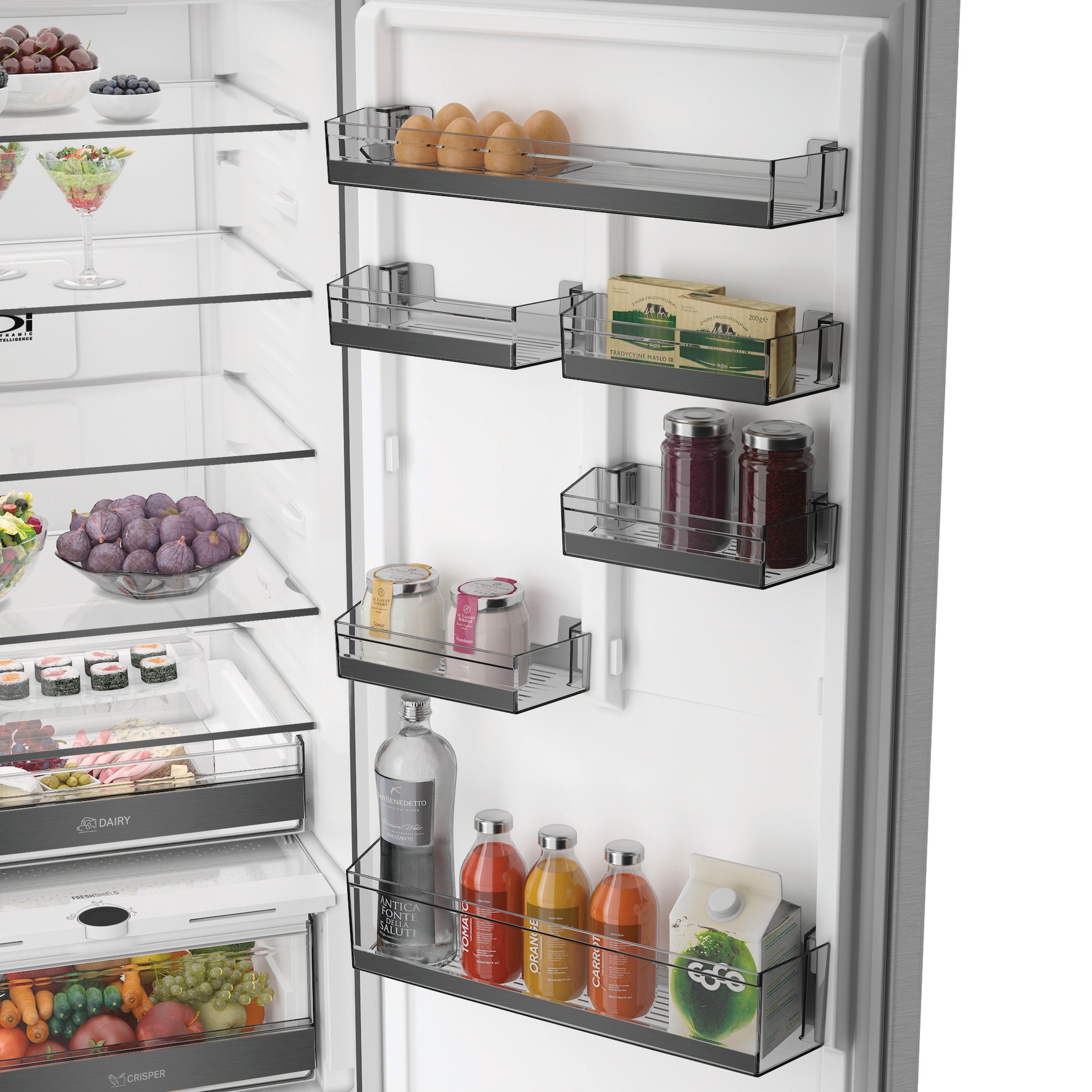 BAUKNECHT Kühl-/Gefrierkombination »KGN ECO 201AM IN« 203,5 cm hoch 59,5 cm breit FreshShield hält Temperatur und Feuchtigkeit perfekt im Gleichgewicht