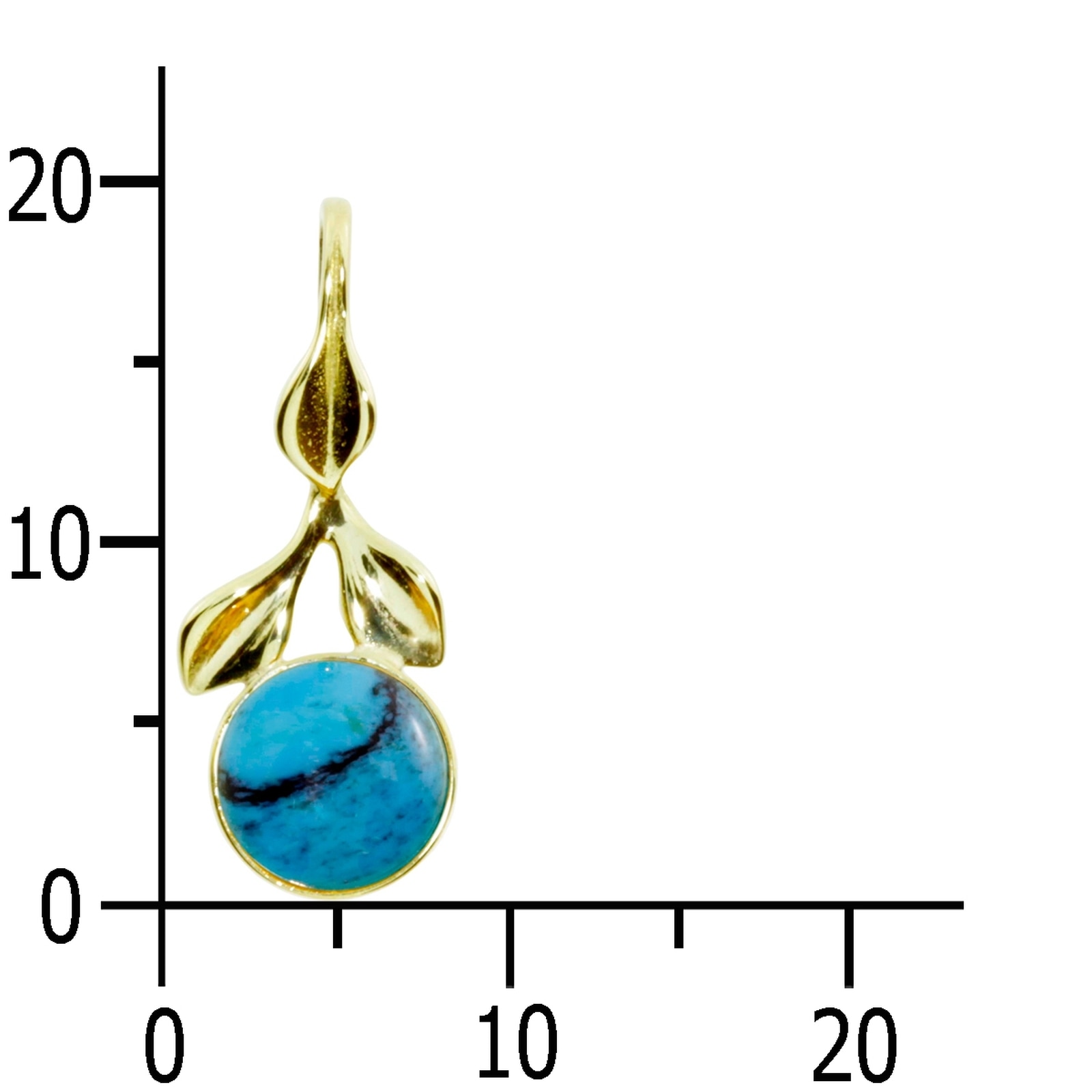 OSTSEE-SCHMUCK Kettenanhänger »- Blüte - Gold 333/000 - Türkis«