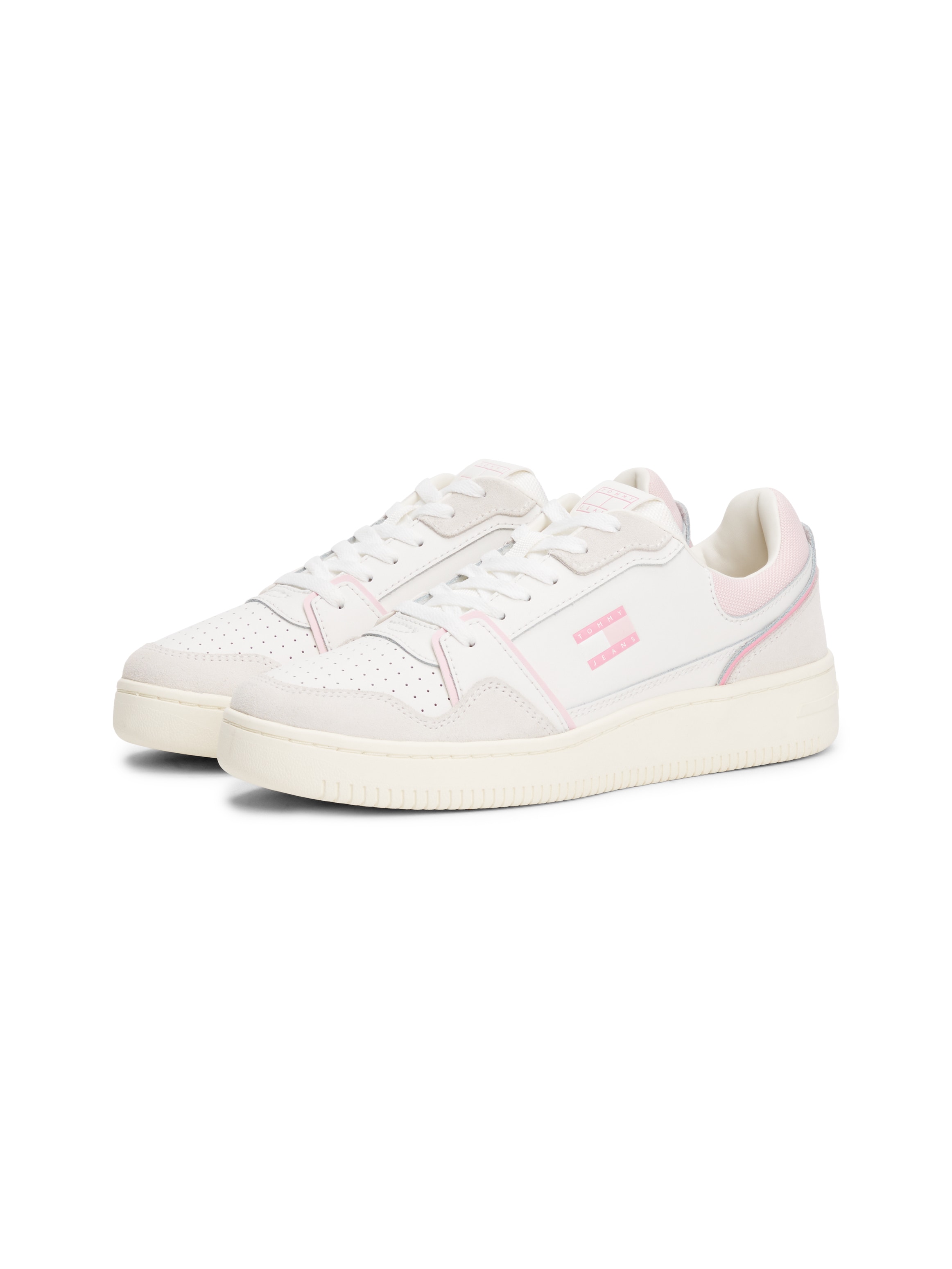 Tommy Jeans Keilsneaker »TJW RETRO BASKET SNEAKER«  , Schnürschuh, Halbschuh, Freizeitschuh mit seitlicher Logoflagge