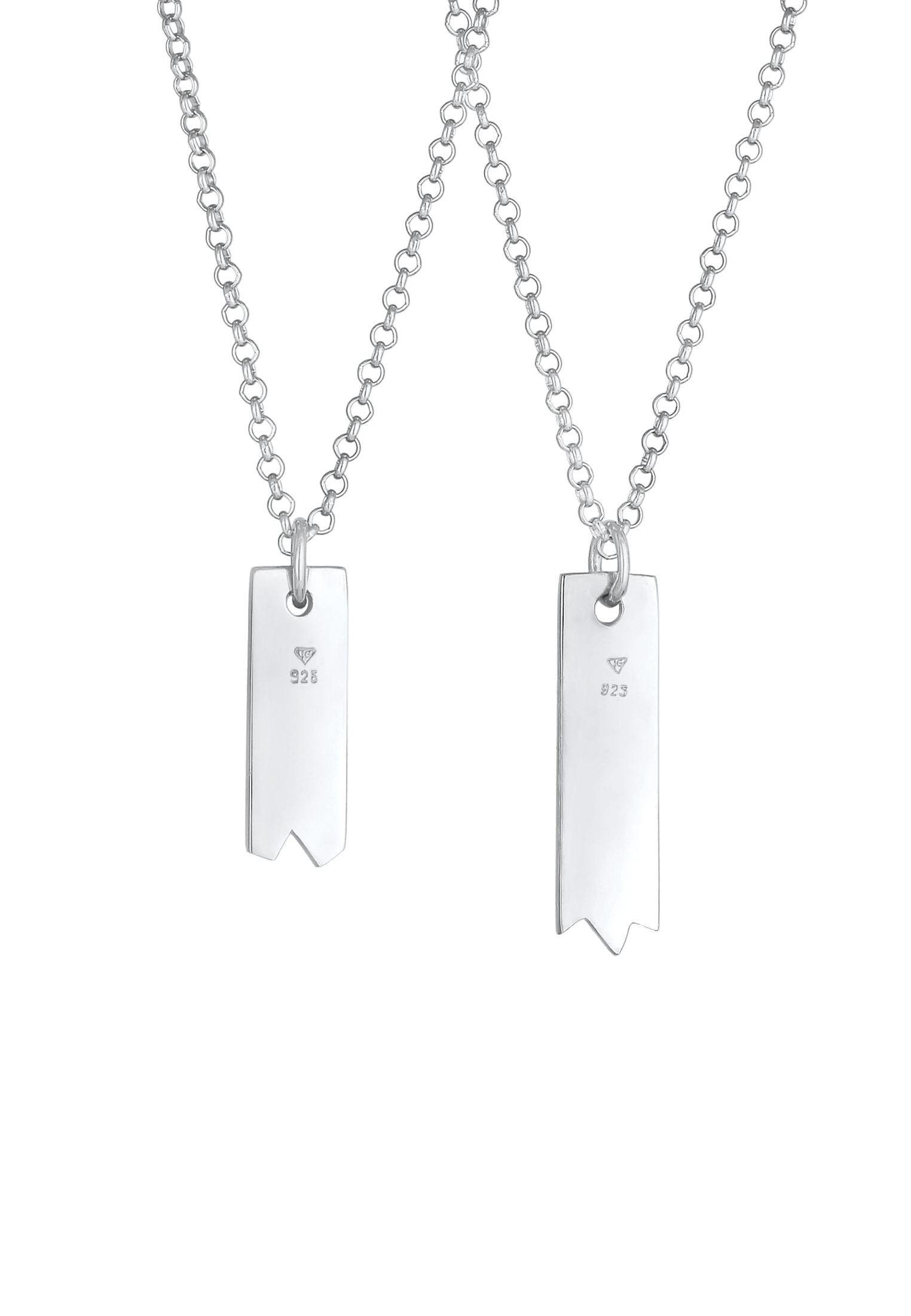 Elli Ketten-Set »Halskette Barren Partner Freundschaft Set (2 tlg) 925 Silber«