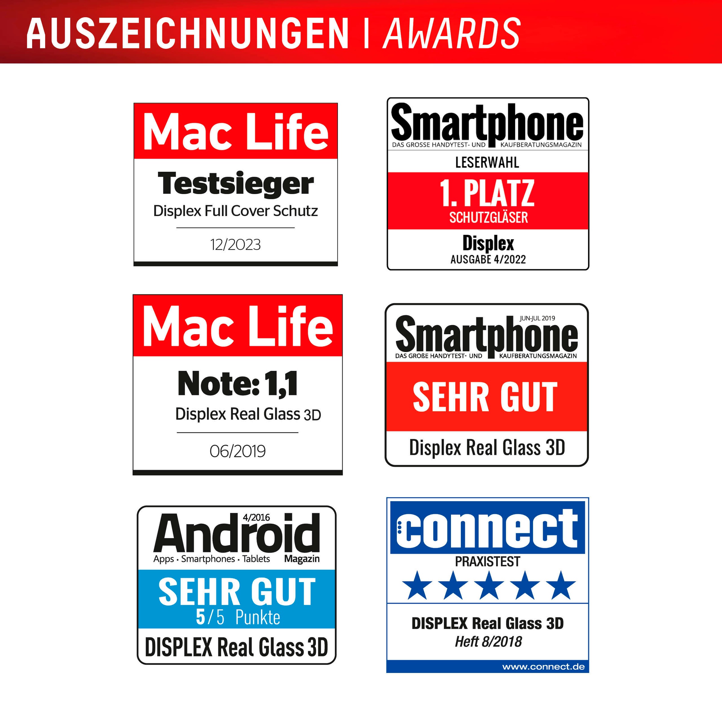 Displex Displayschutzglas »Real Glass FC«, für Samsung Galaxy S24-Samsung Galaxy S25, Displayschutzfolie Displayschutz kratzer-resistent 10H splitterfest