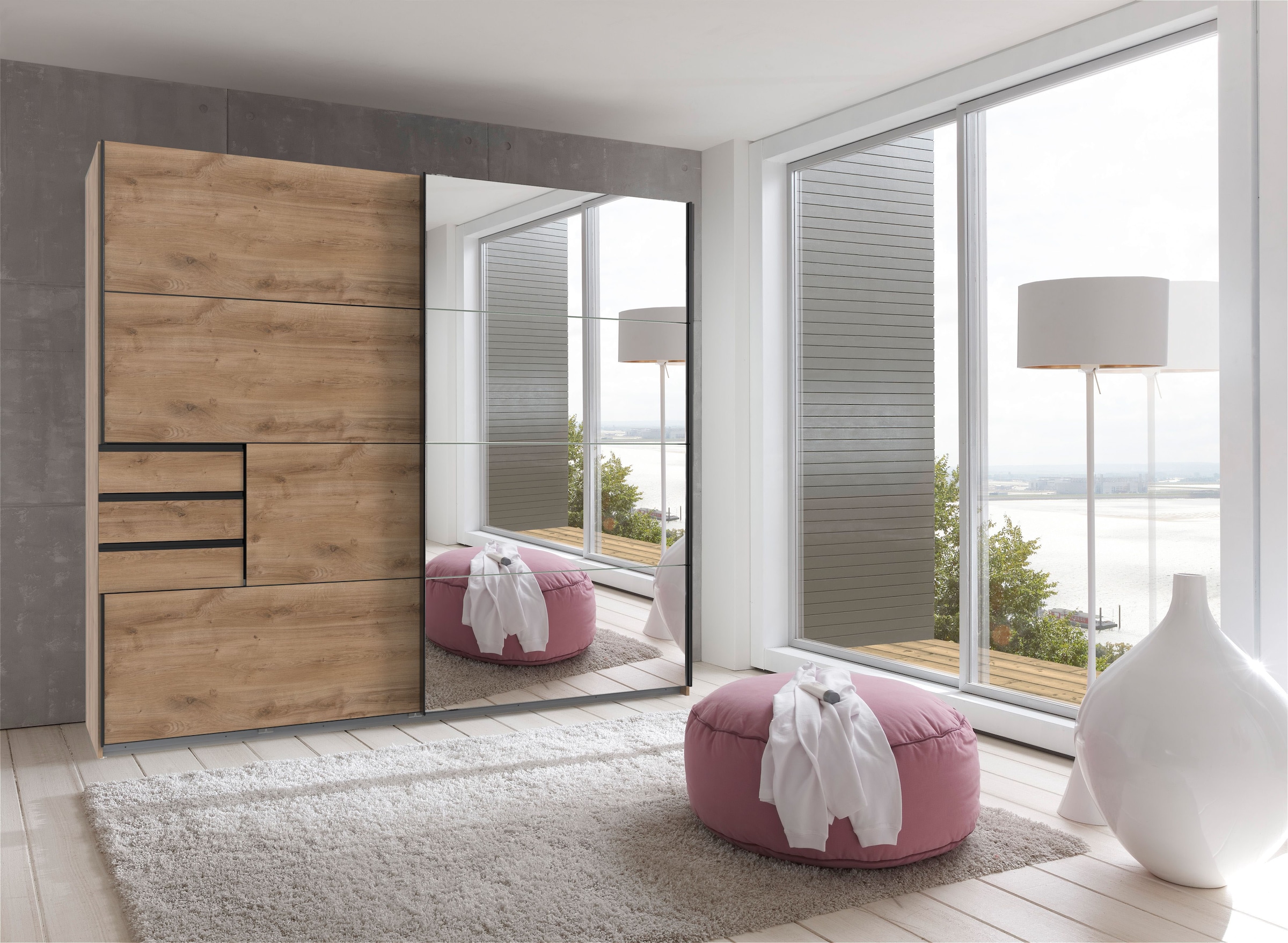 Wimex Schwebetürenschrank »Saigon«, mit Spiegeltür, 2 Türen, 225cm breit