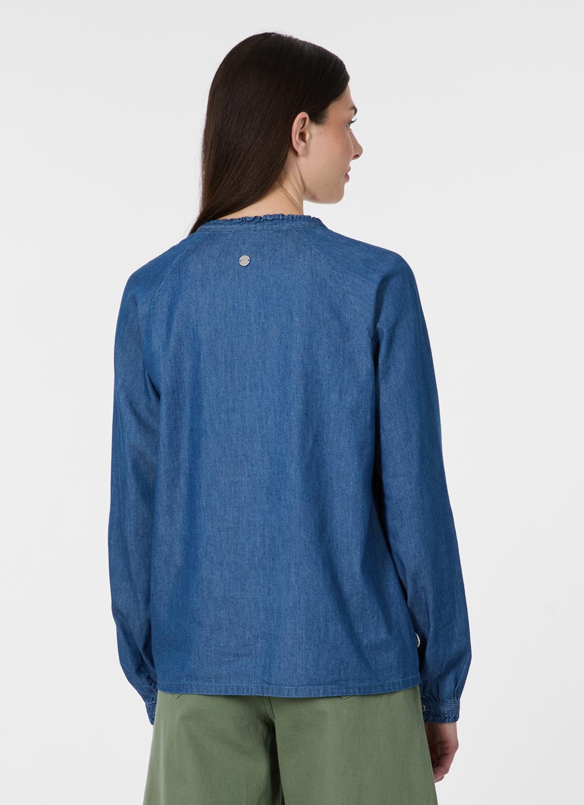 Ragwear Jeansbluse »ARIELA DENIM« Baumwoll-Viskosemix mit Knopfleiste und angenehmem Tragegefühl