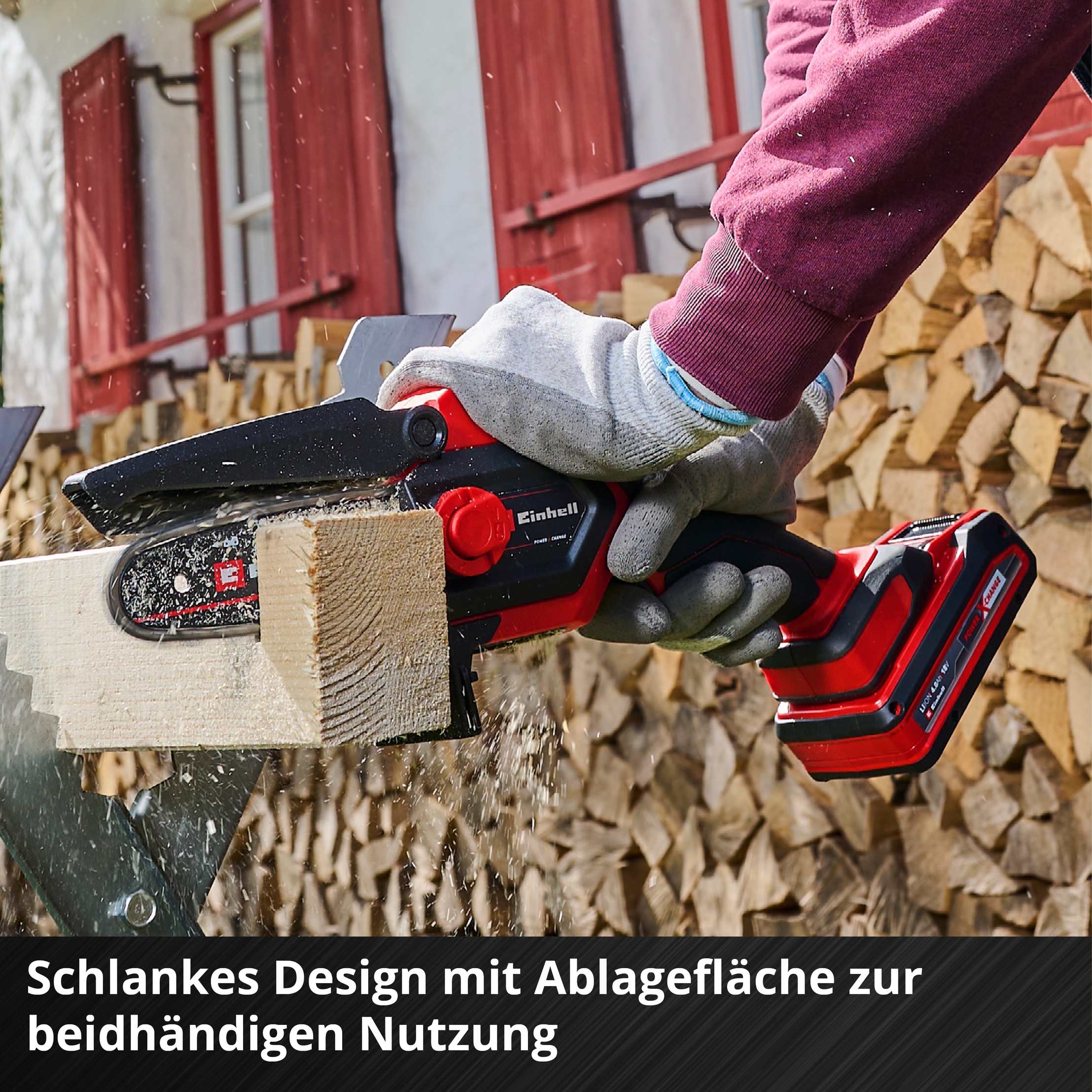 Einhell Akku-Kettensäge »GE-PS 18/15 Li BL-Solo«, (4 tlg.)