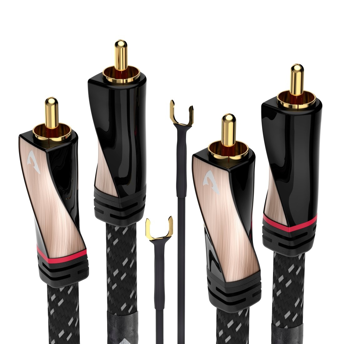 Stereo Cinch-Kabel, Gewebe, vergoldet, Remote, »2 Cinch-Steck.-2...