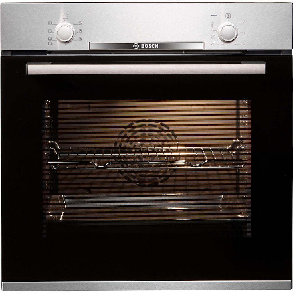 BOSCH Einbaubackofen »HBA530BR1«, 2, HBA530BR1, mit Teleskopauszug nachrüstbar, ecoClean Direct