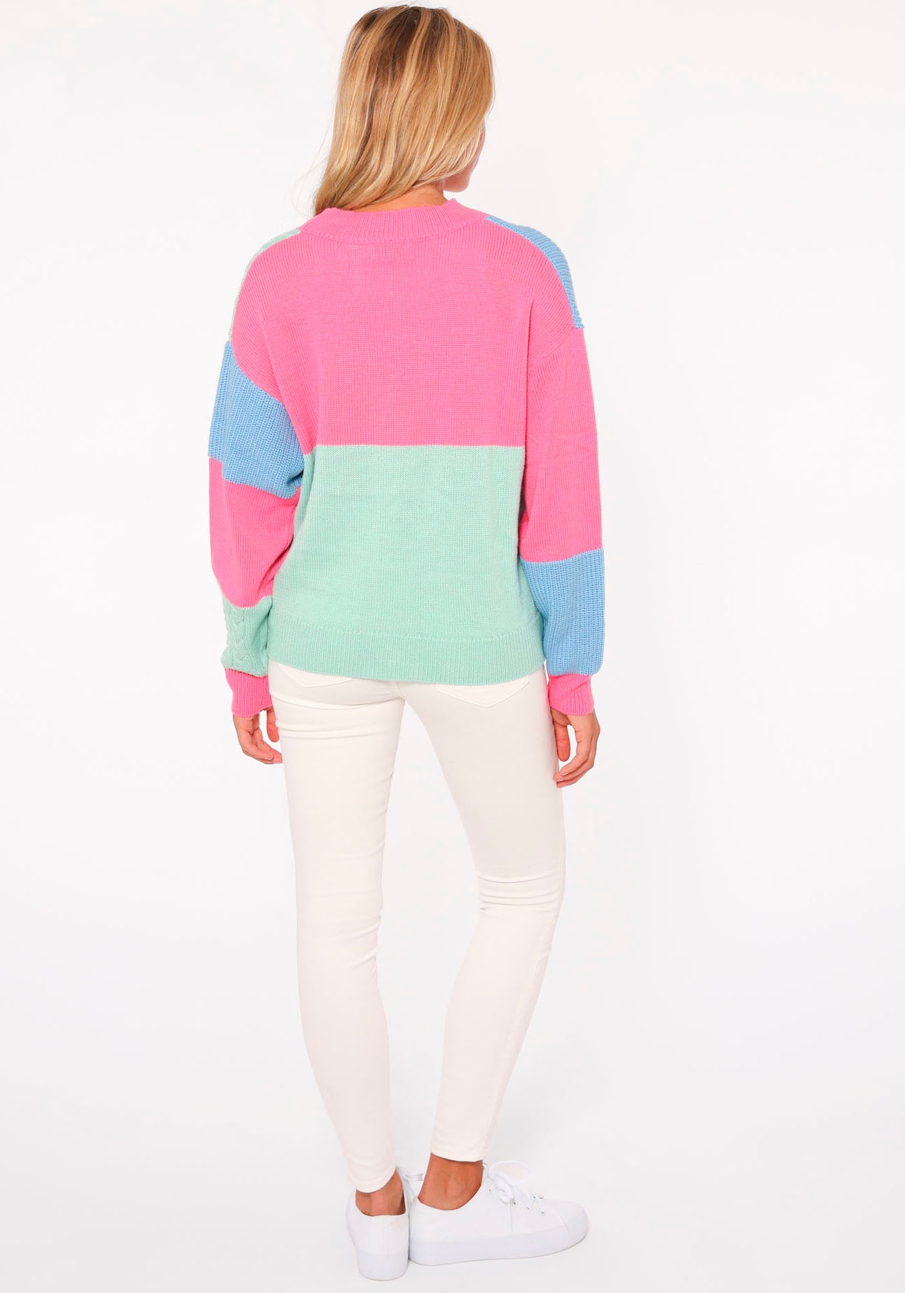 Zwillingsherz Cardigan »"Color Mix"«, "Color Mix" mit Knöpfen, Colorblock und Wollanteil