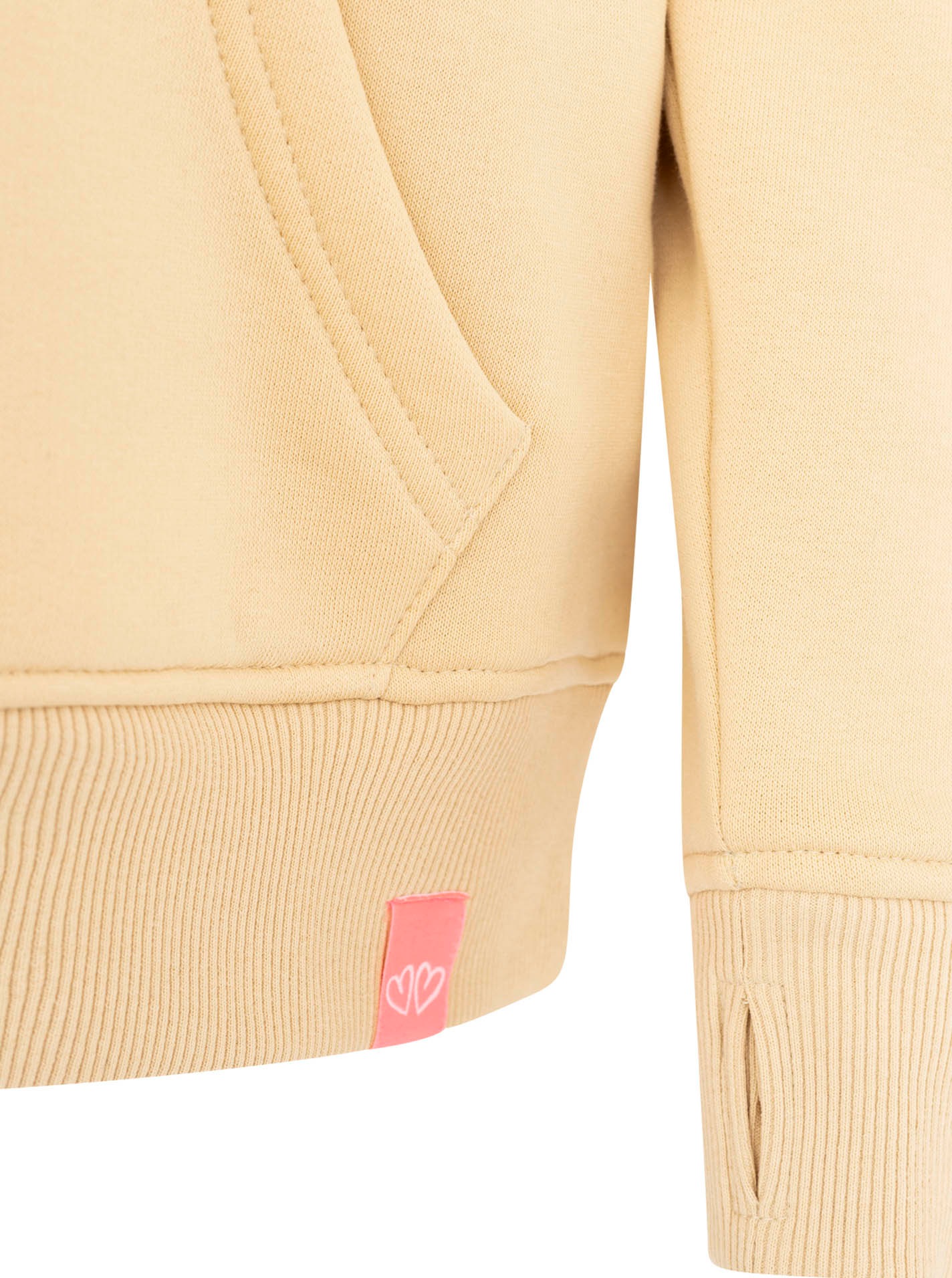 Zwillingsherz Hoodie »"LOVE"«, Kapuzeninnenseite mit Leomuster, großer Print, Kängurutasche
