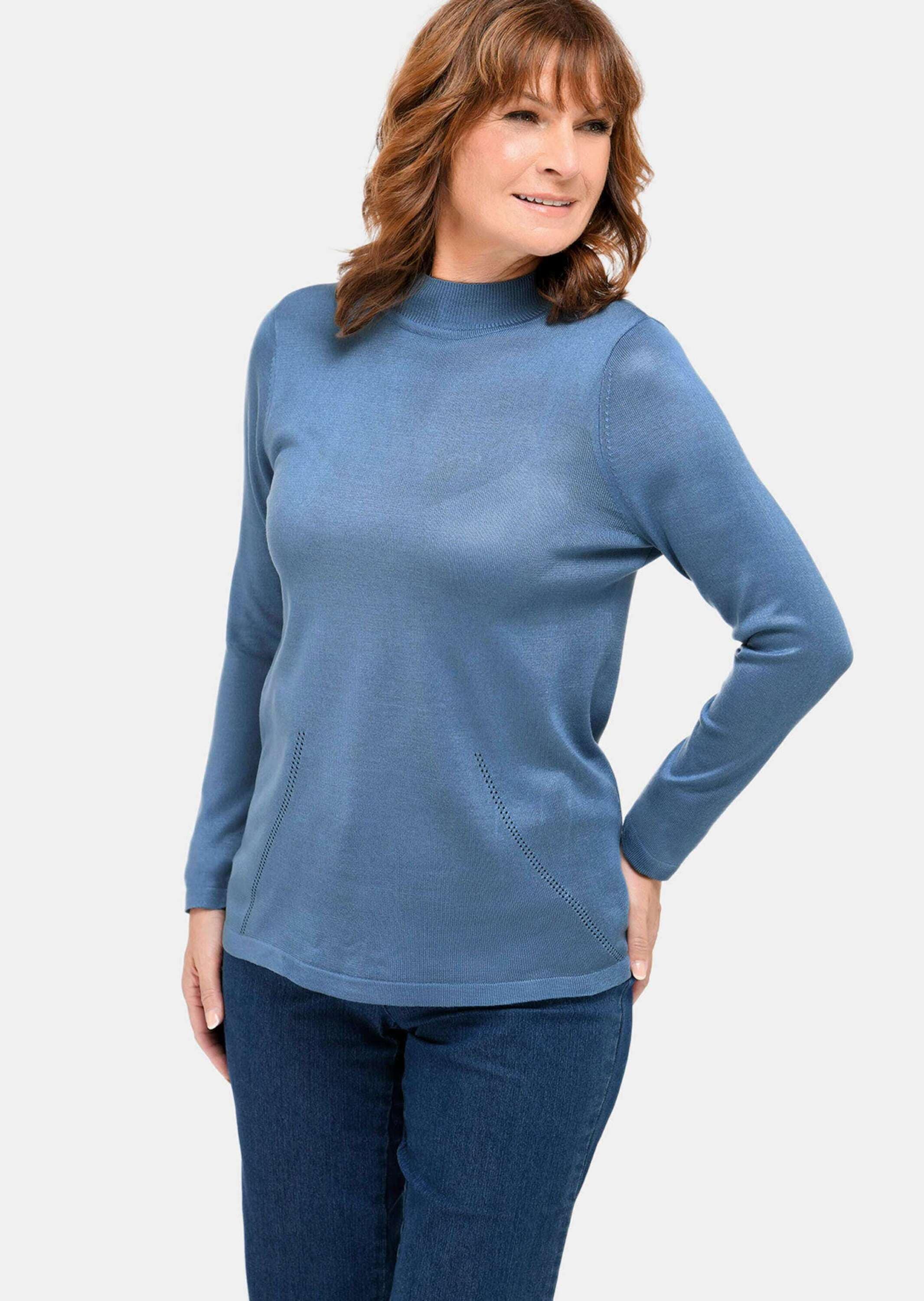GOLDNER Strickpullover »Unkomplizierter Stehbundpullover«