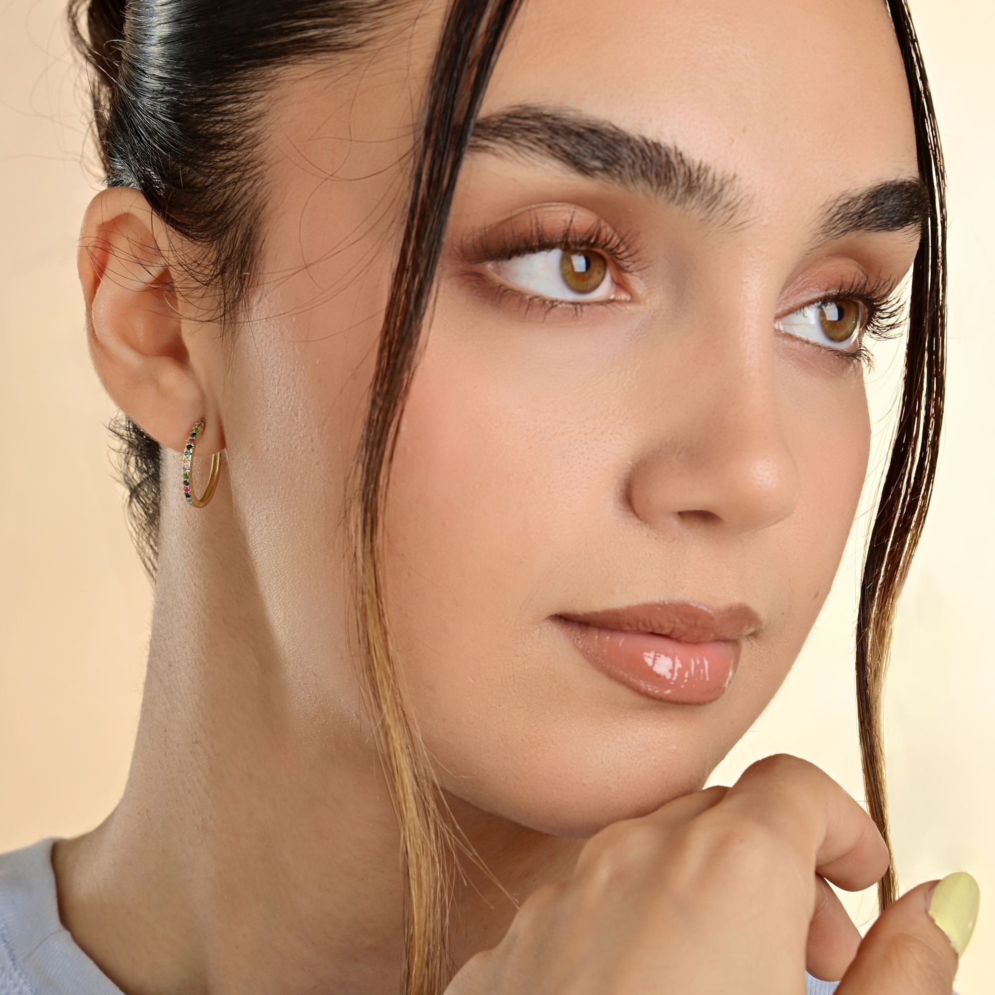 Adelia´s Paar Creolen »Damen Ohrringe ¿ Creole aus 333 Gold mit Zirkonia«