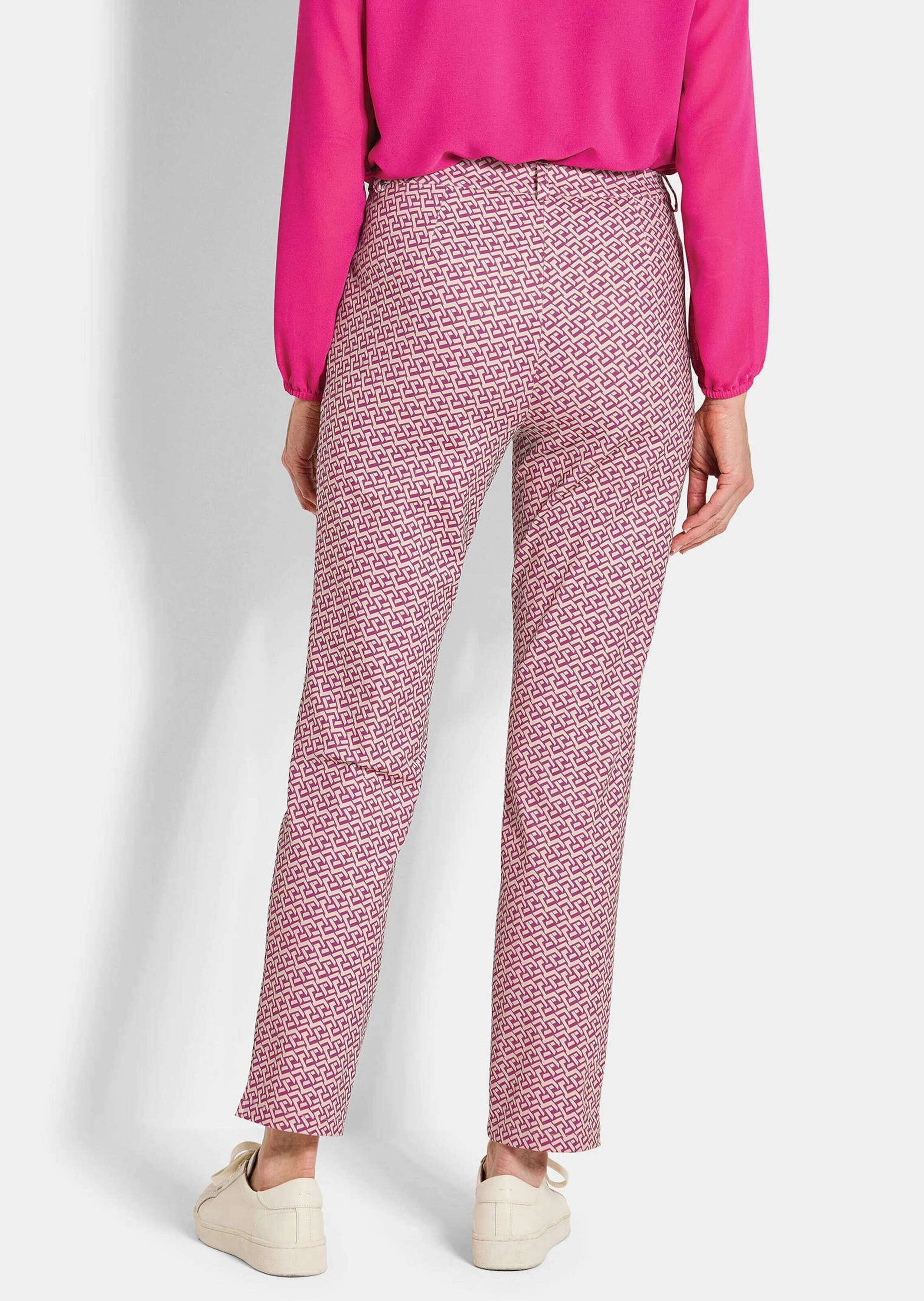 GOLDNER Stoffhose »Druckhose LOUISA in Scuba-Qualität«