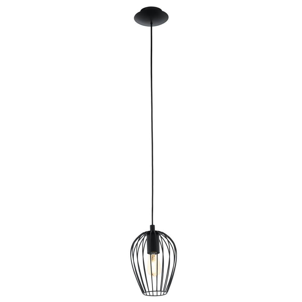 EGLO Pendelleuchte »NEWTOWN Pendellampe, schwarz, Stahl, E27, Hängeleuchte, 1 flammig«, 1 flammig, Leuchtmittel E27 | ohne Leuchtmittel, Hängelampe, Schlicht, Vintage, Retro, Wohnzimmer, Esszimmer, 110x16cm