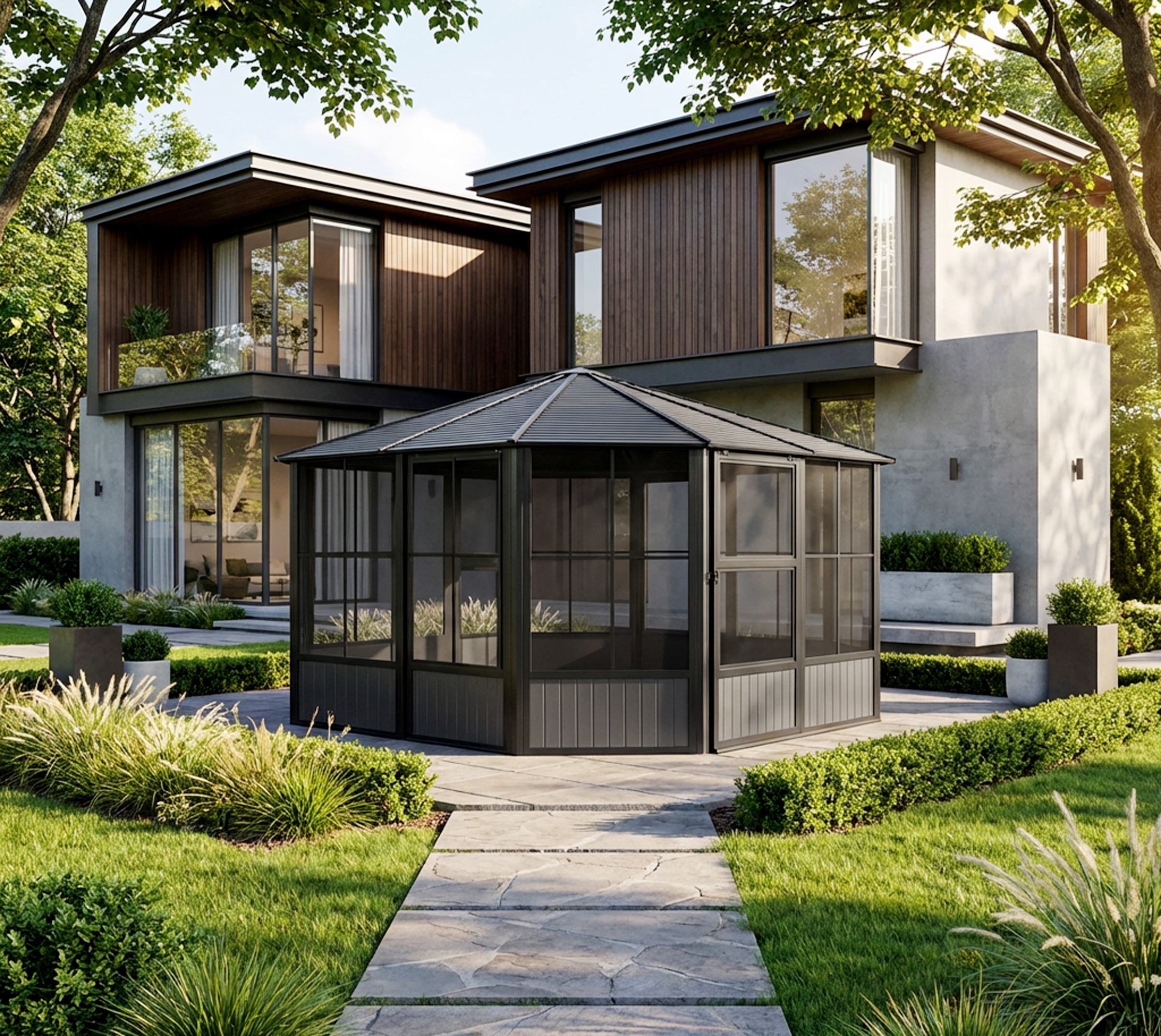 Sojag Pavillon »Charleston 12x12« Wintergarten, BxT: 384x384 cm