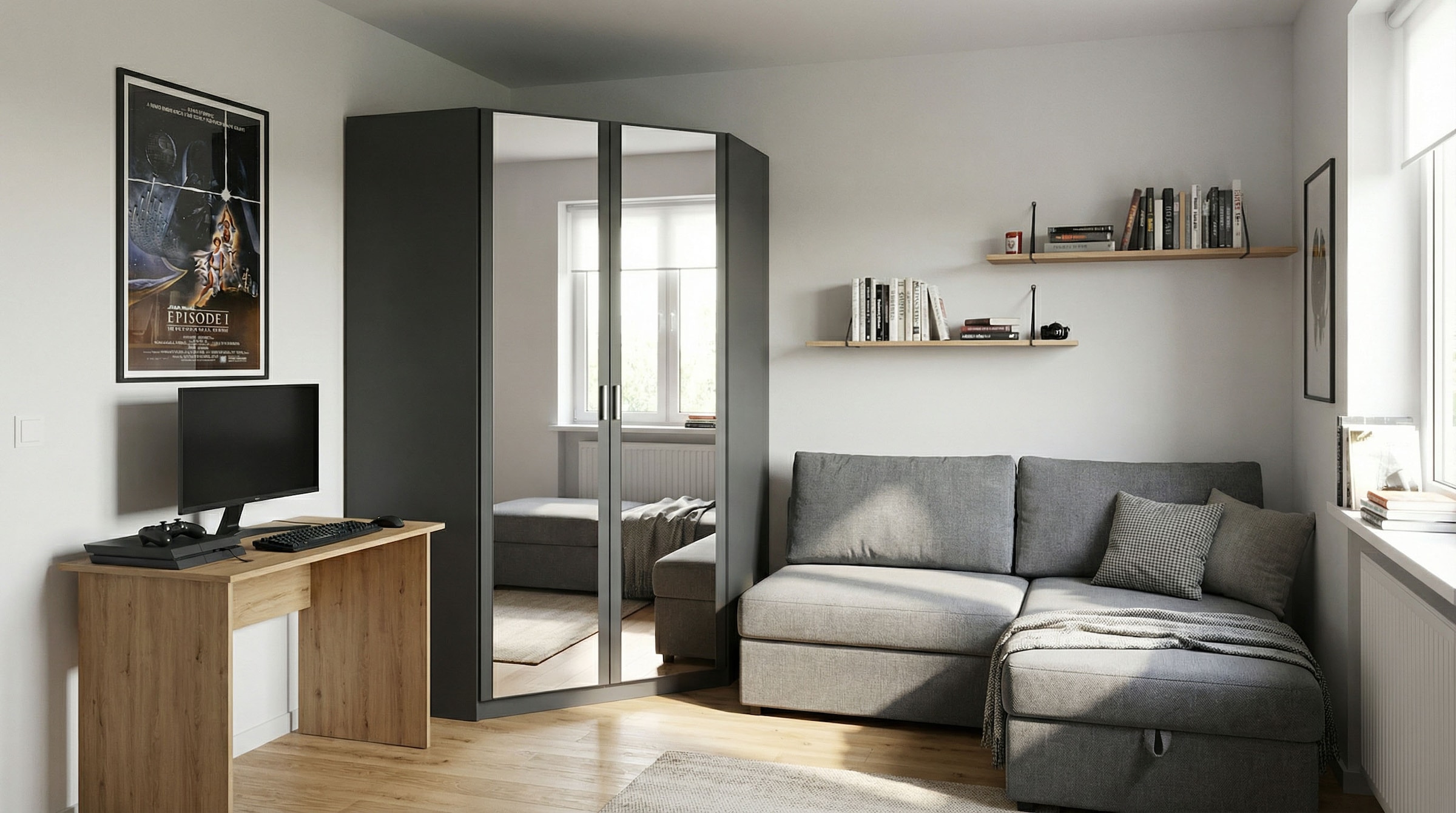 rauch Eckkleiderschrank »Bremen« mit 8 Einlegeböden