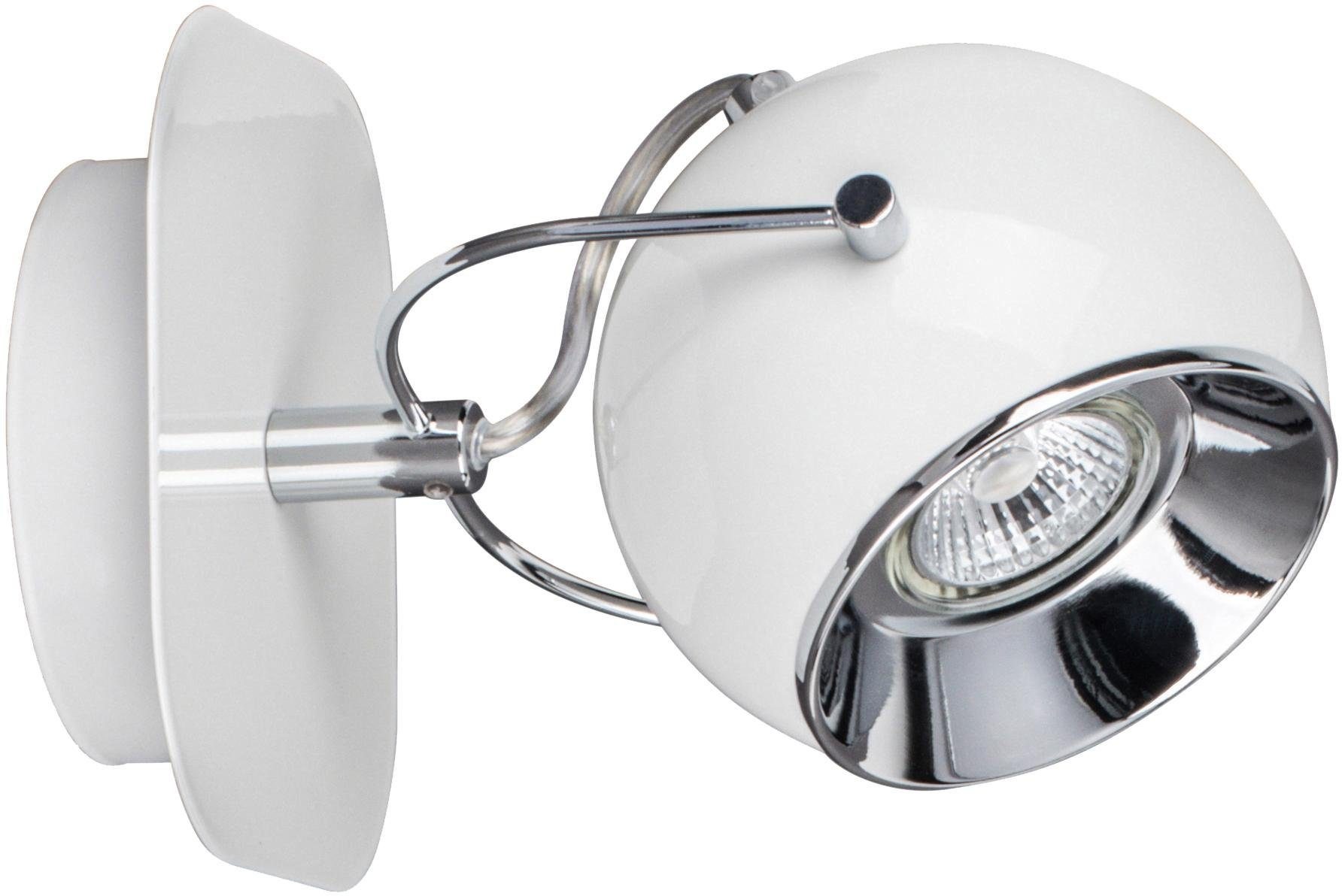 SPOT Light Wandleuchte »BALL«, GU10, Warmweiß, LED Leuchtmittel Inklusive, wechselbar, schwenkbarer und flexibler Retrostrahler