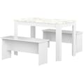 TemaHome Esstisch »Nice«, (3 St.), 3 tlg Set, bestehend aus einem Esstisch mit zwei Sitzbänken